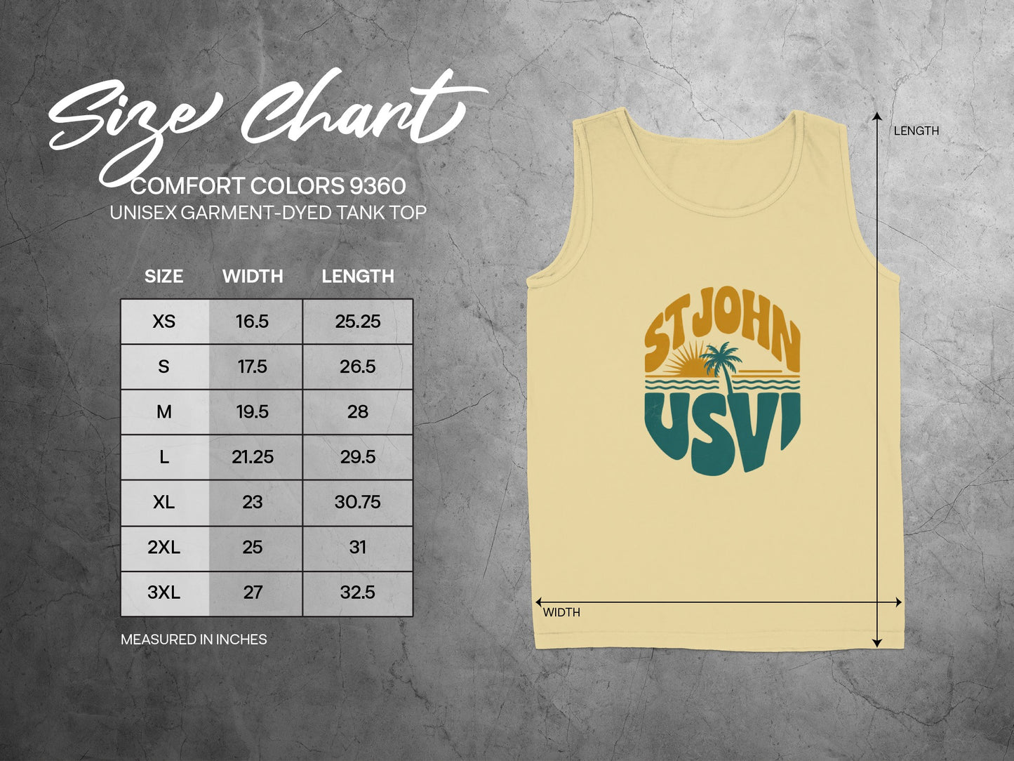 St John USVI Graphic Comfort Colors Tank Top product