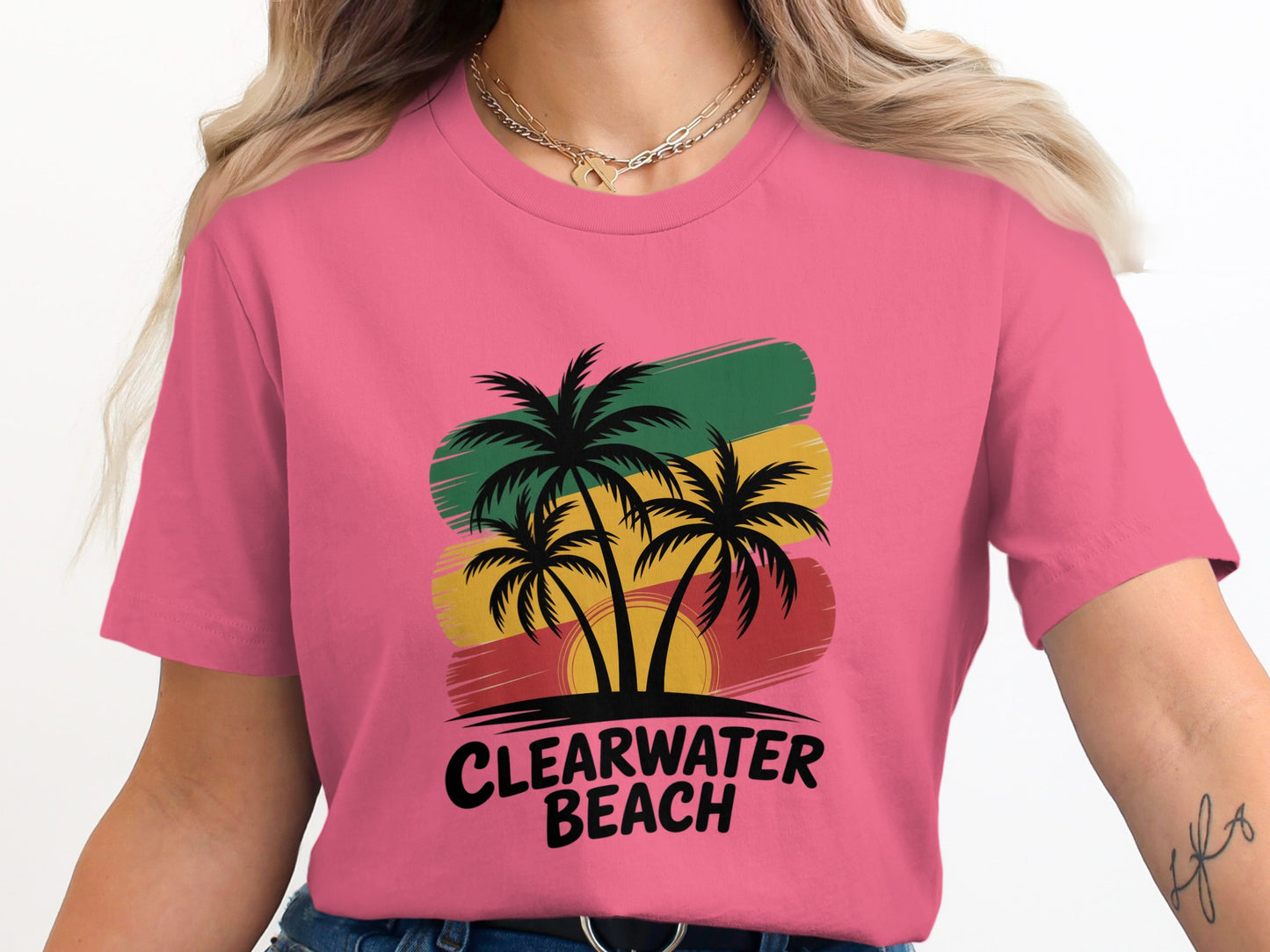 Clearwater Beach Palm Trees Graphic Shirt product