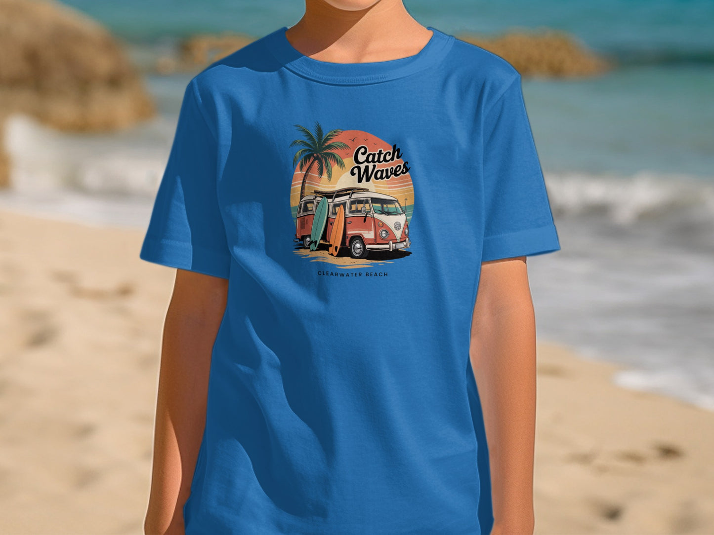 Catch Waves Clearwater Beach Graphic Kids T-shirt product