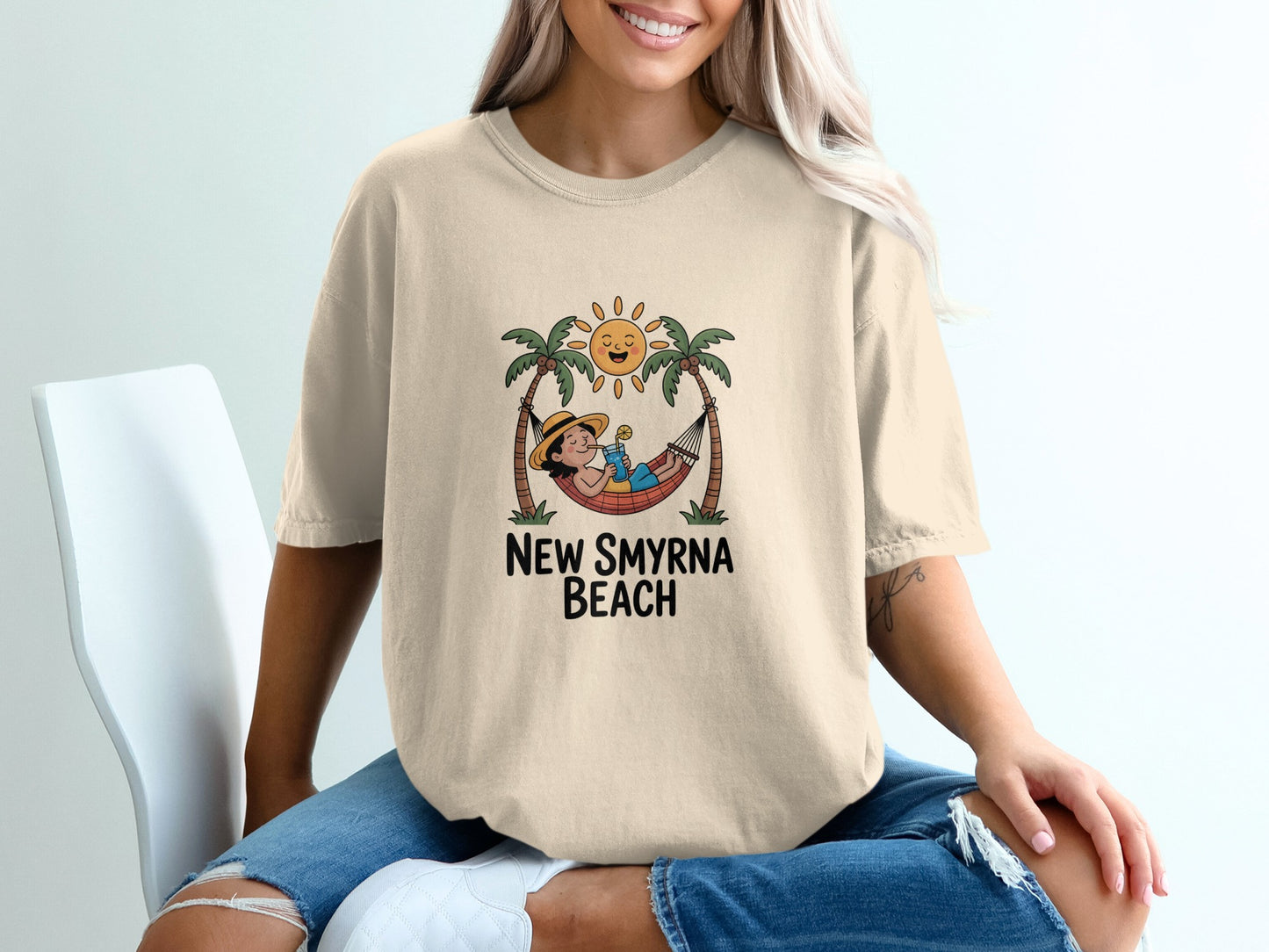 New Smyrna Beach Relaxing Hammock Graphic T-Shirt product