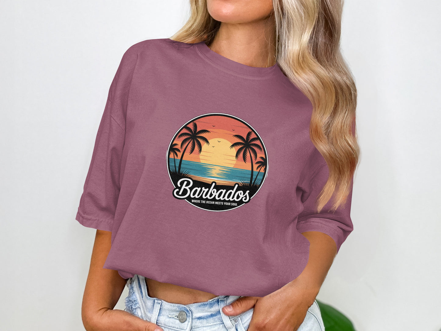 Barbados Sunset Graphic Design T-shirt product type