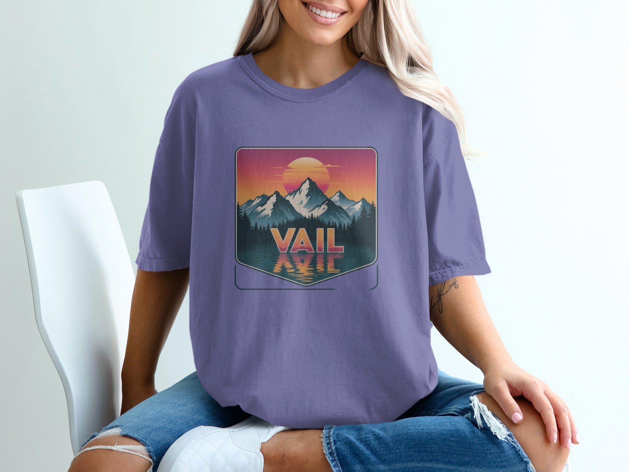 Vail Mountain Sunset Graphic Tee Shirt product