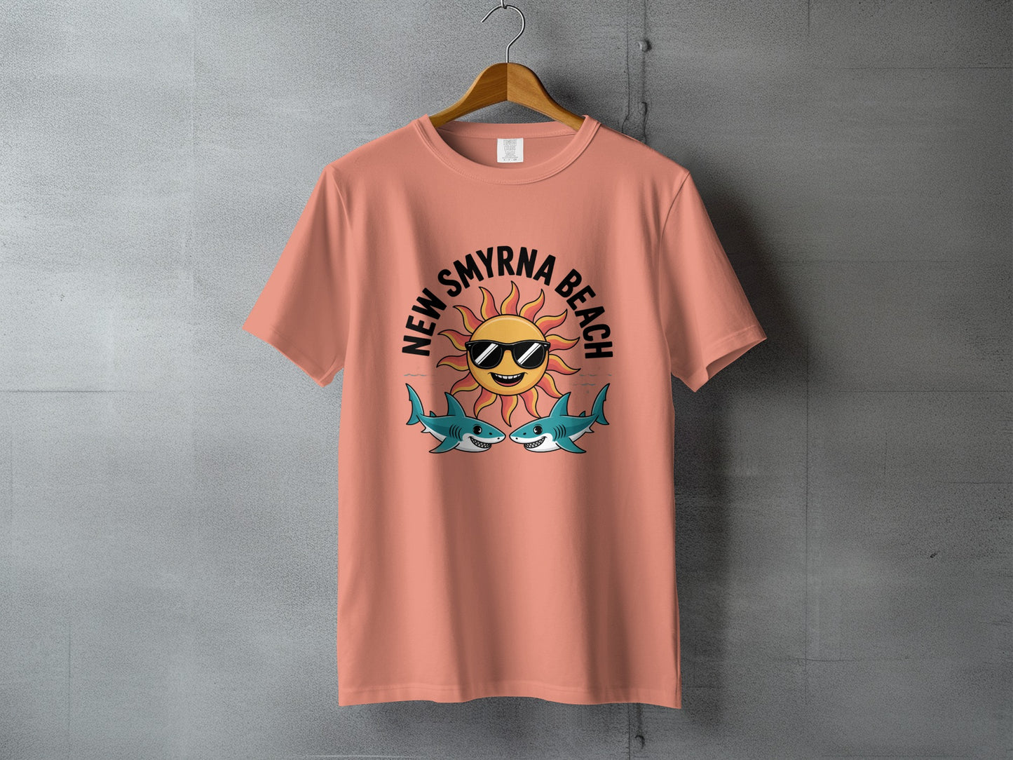 New Smyrna Beach Sun and Sharks Printed T-shirt product type