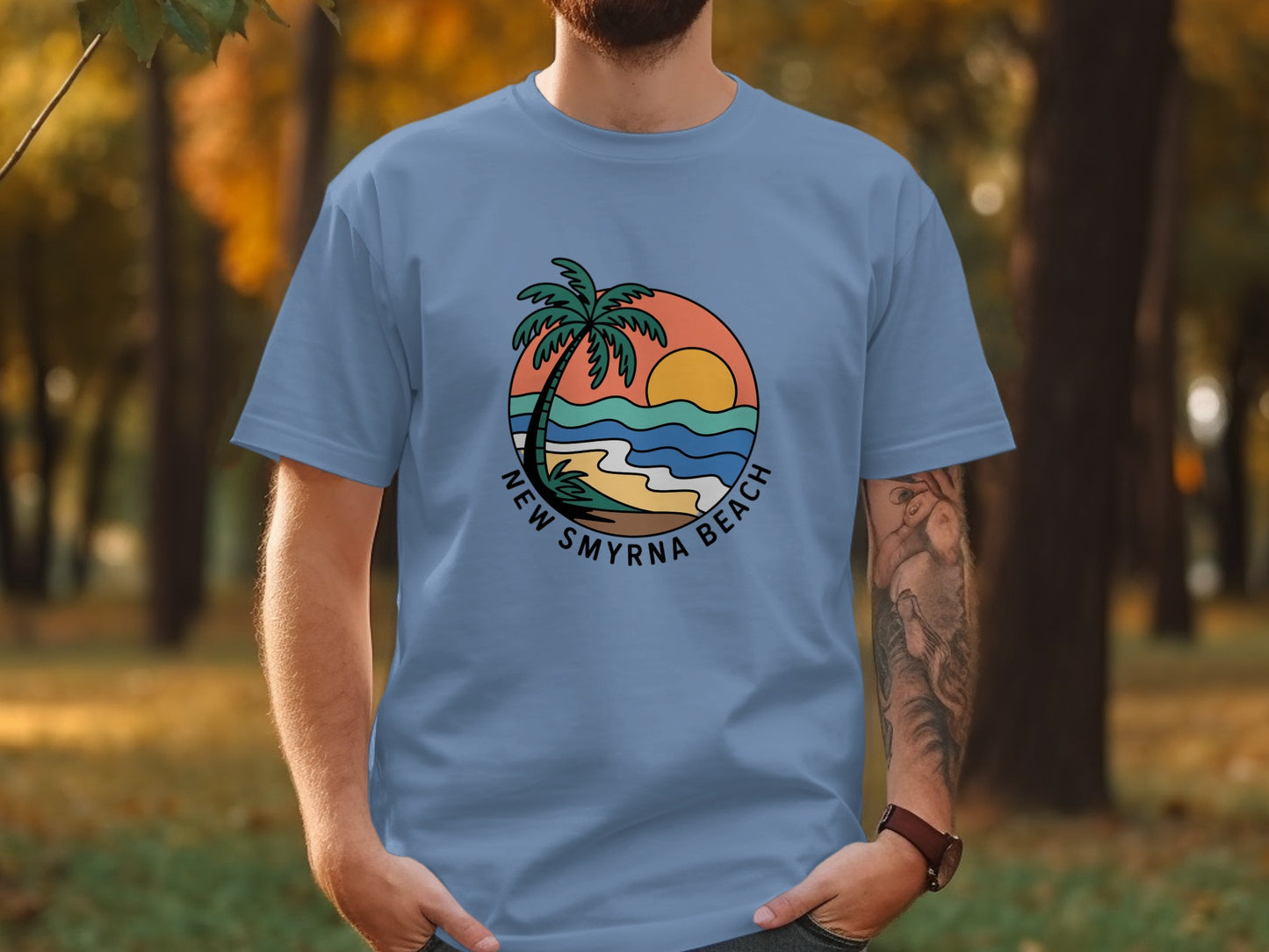 New Smyrna Beach Sunset Design Graphic T-shirt product