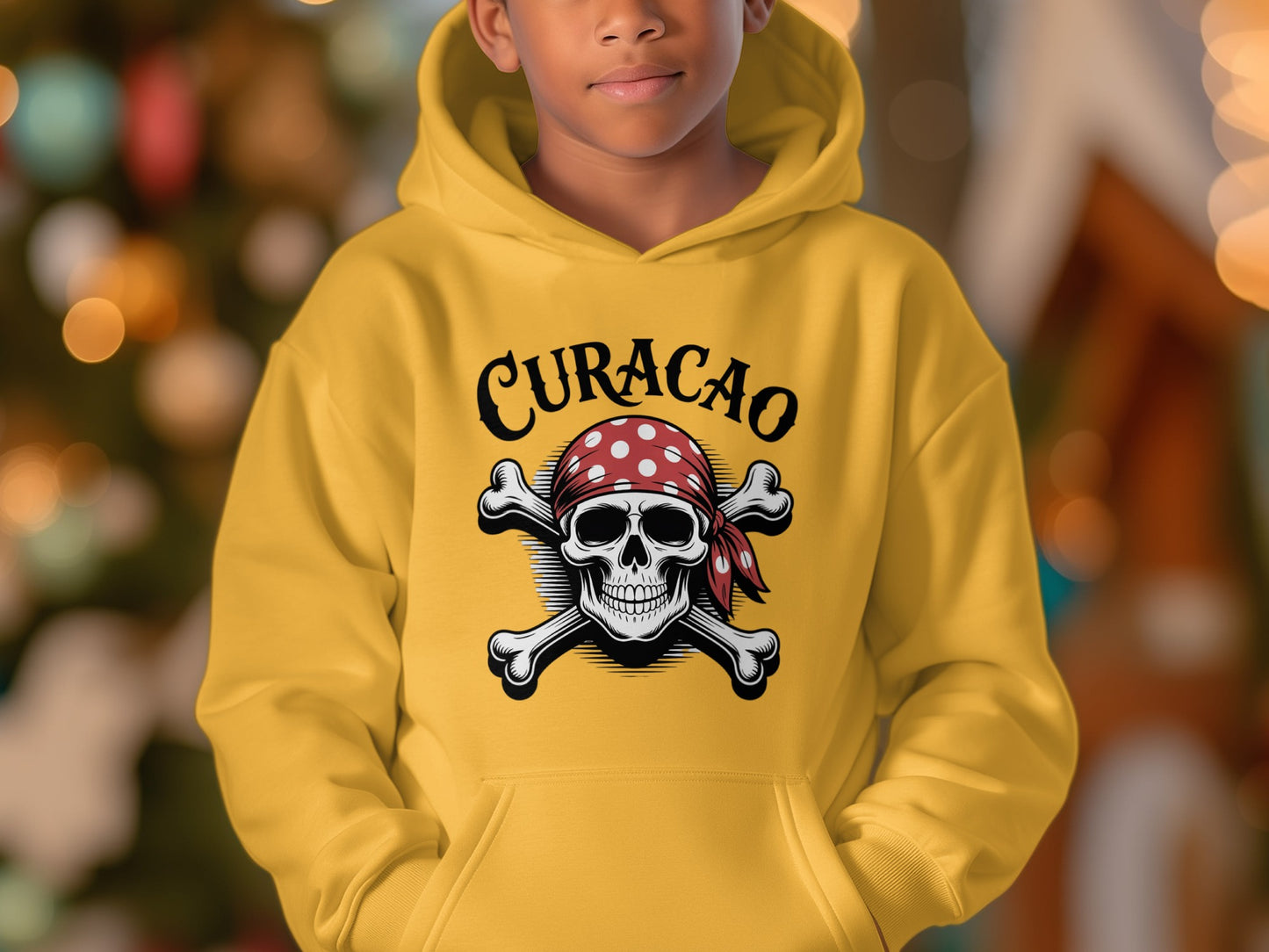 Curacao Pirate Skull Yellow Hoodie product