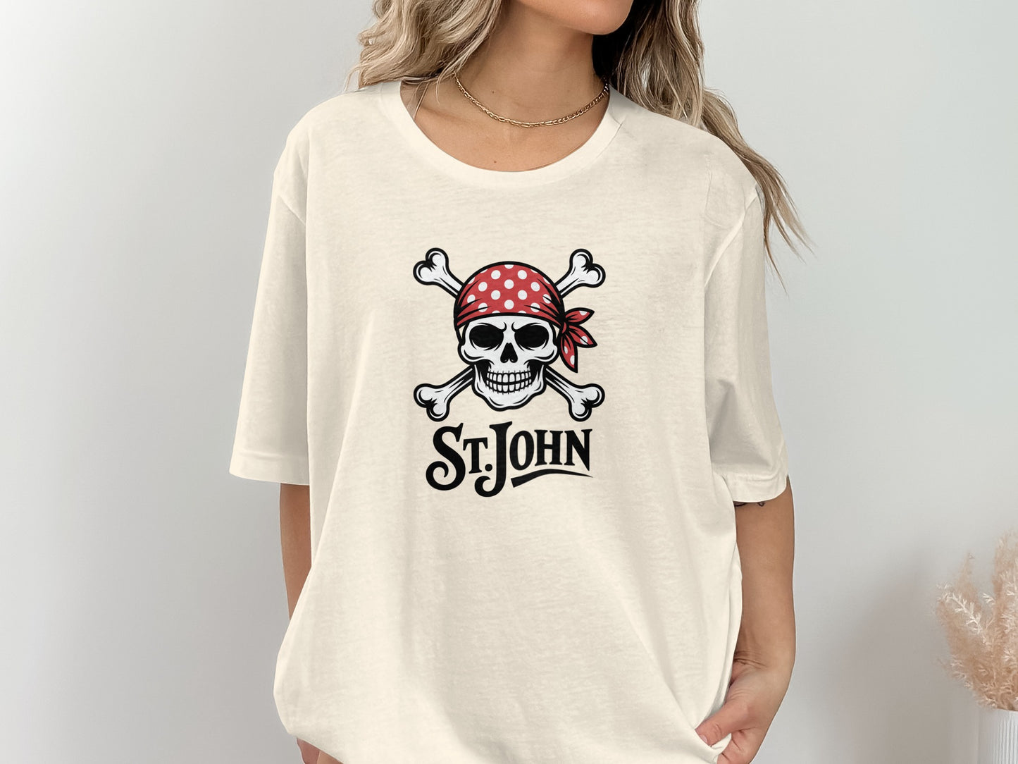 Stylish St. John Skull and Crossbones Graphic Shirt product