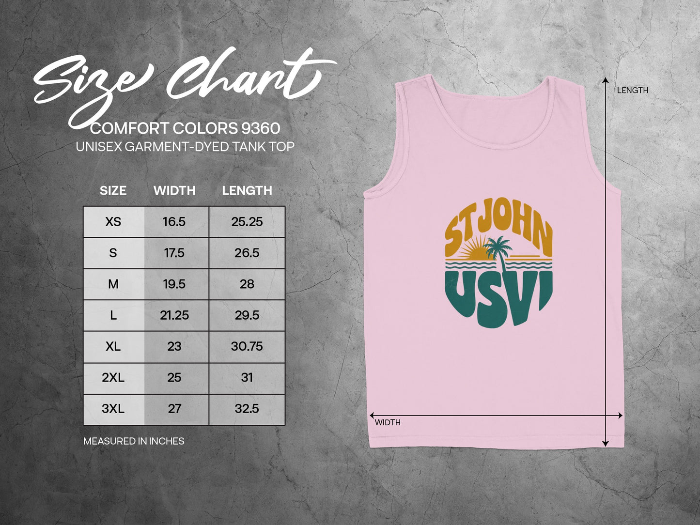 St John USVI Unisex Garment Dyed Tank Top product