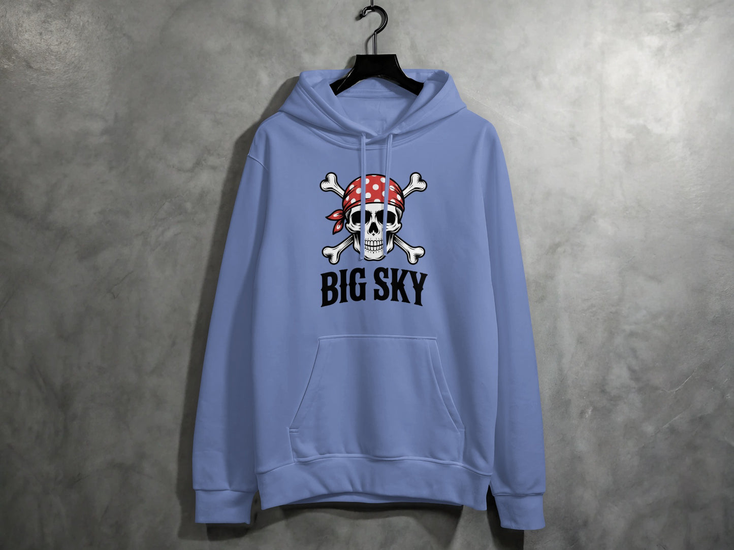 Big Sky Skull and Crossbones Hooded Sweatshirt product