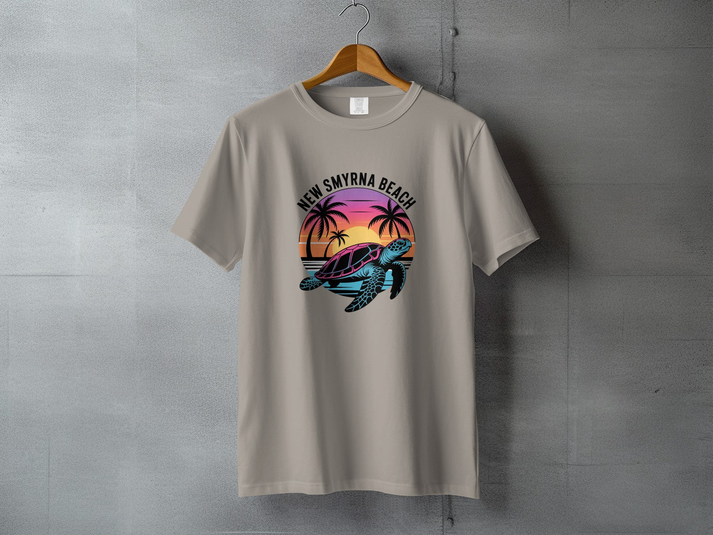 New Smyrna Beach Sunset Turtle Graphic T-Shirt product type