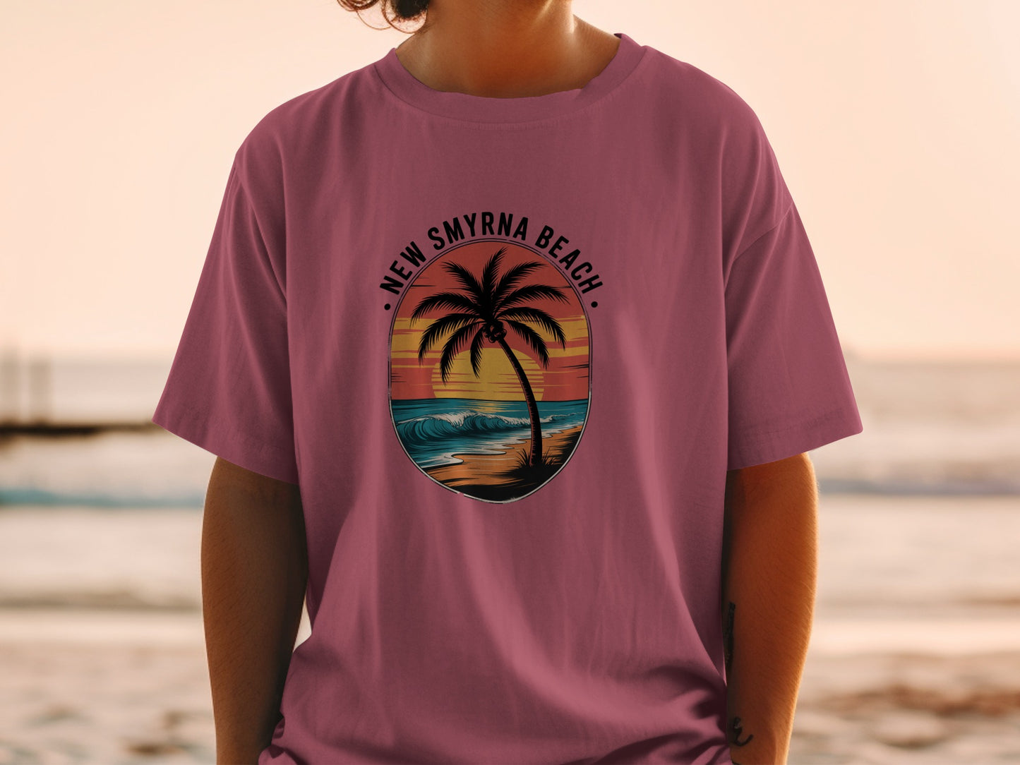 New Smyrna Beach Sunset Graphic T-Shirt product type