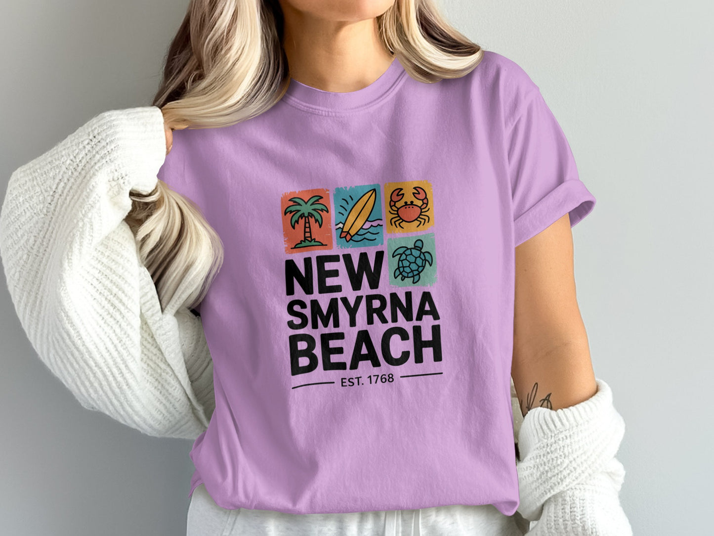 New Smyrna Beach Graphic Tee Shirt Casual Product