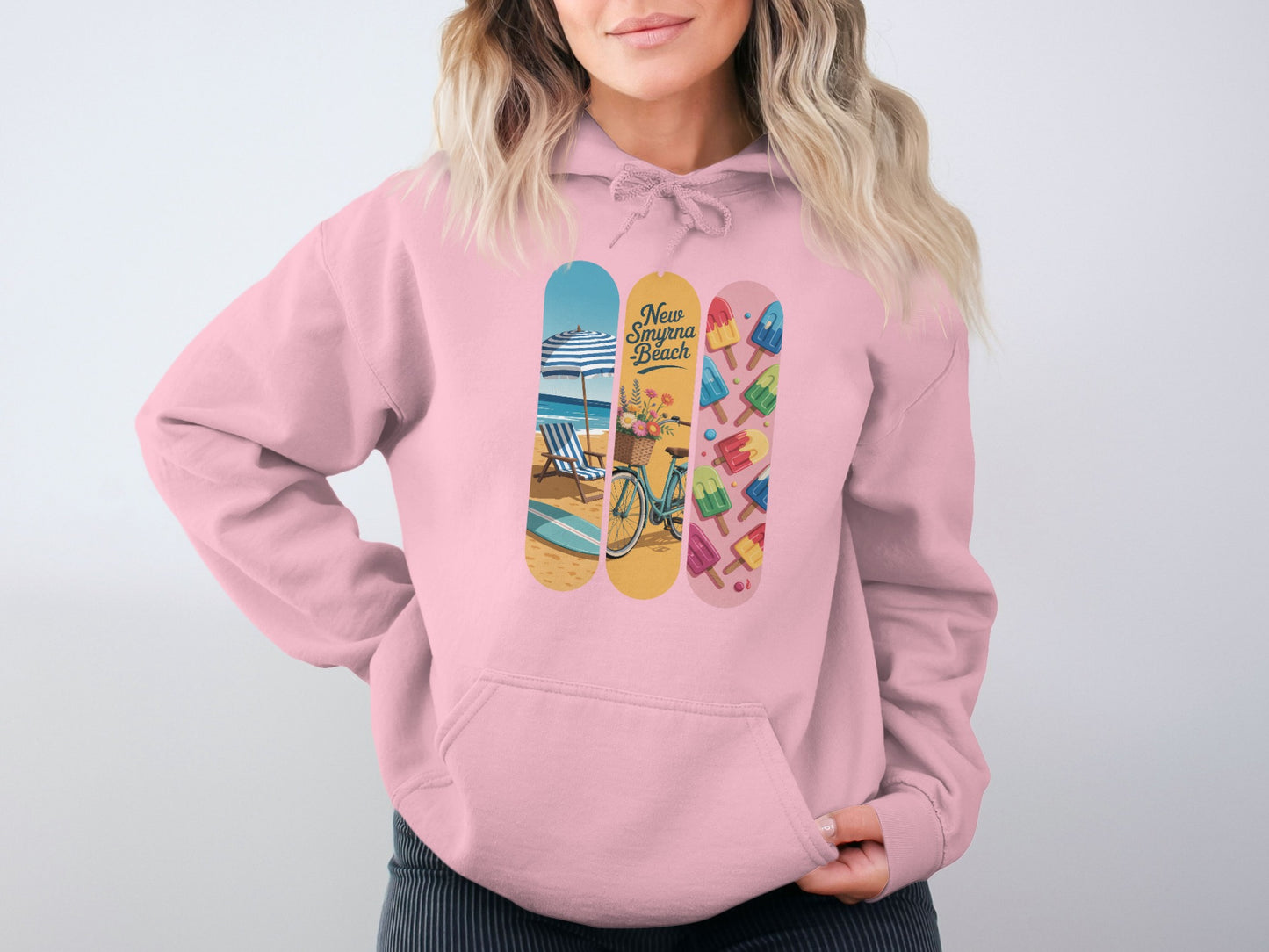 New Smyrna Beach Pastel Art Graphic Hoodie product