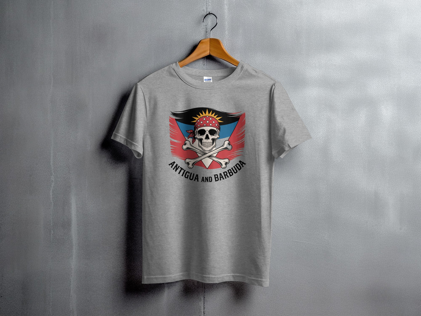 Antigua and Barbuda Skull Crossbones T-Shirt product type