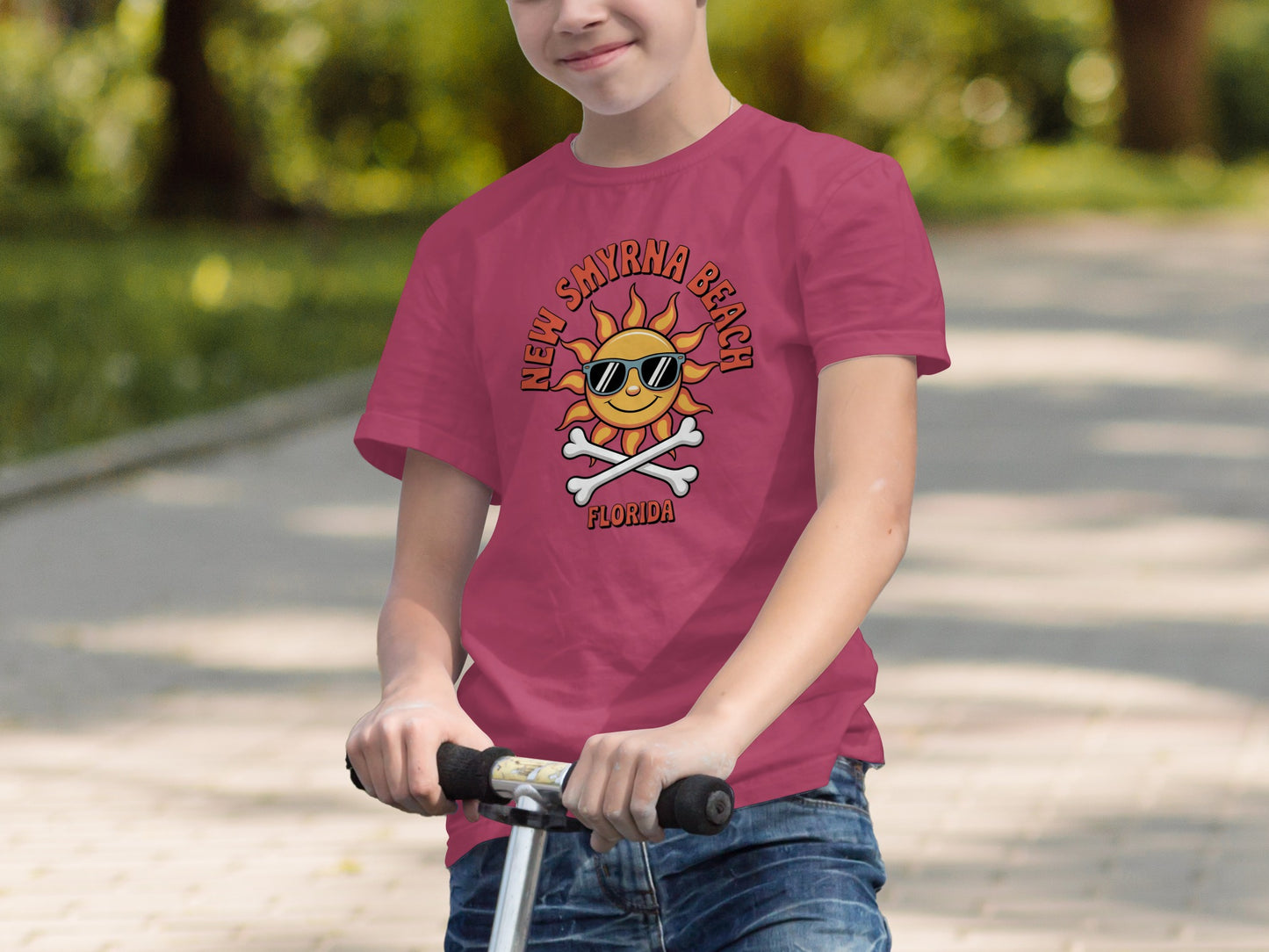 New Smyrna Beach Florida Sun Face T-Shirt product