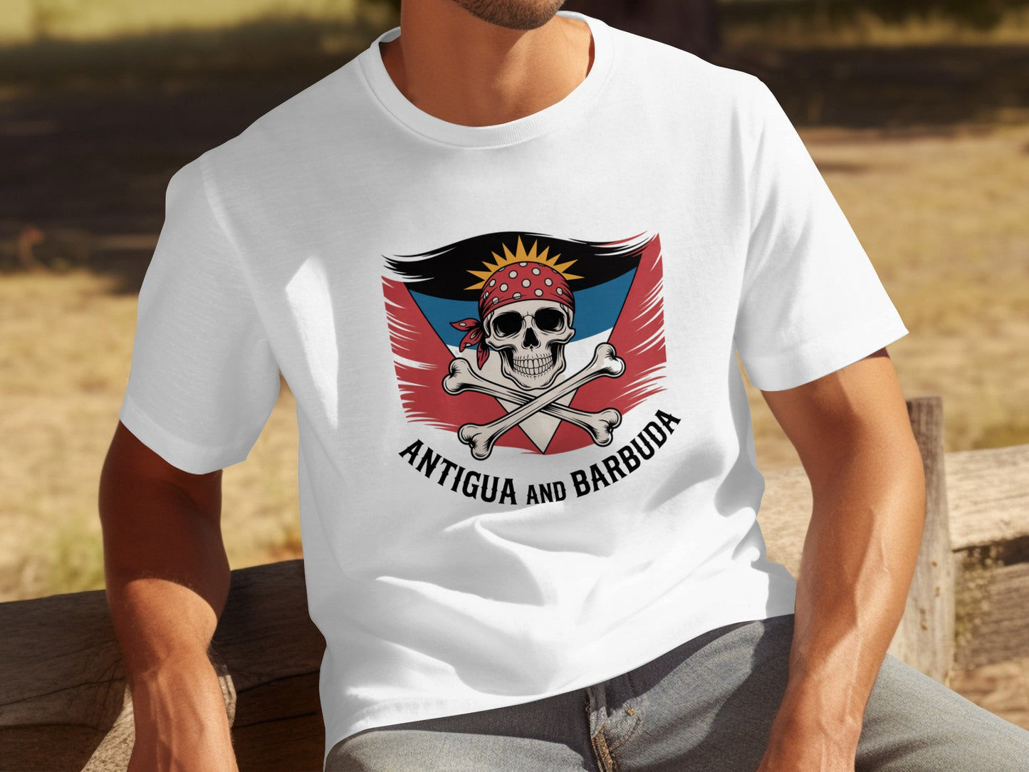 Antigua and Barbuda Skull Graphic T-Shirt product type