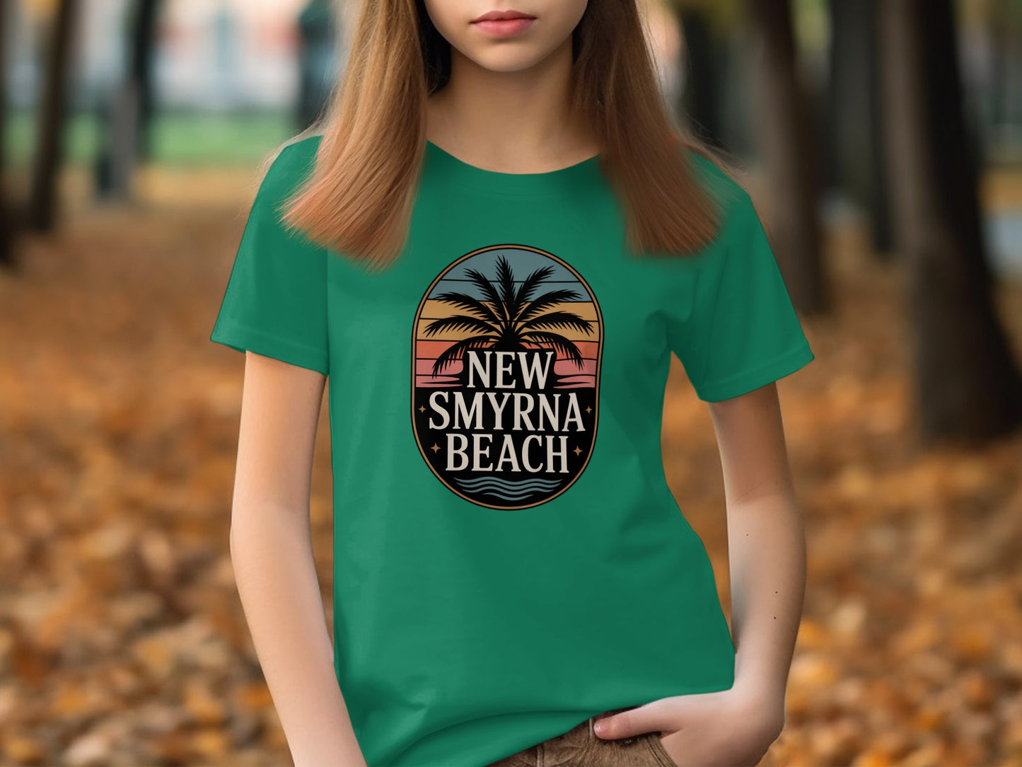 New Smyrna Beach Graphic Palm Tree T-shirt product type