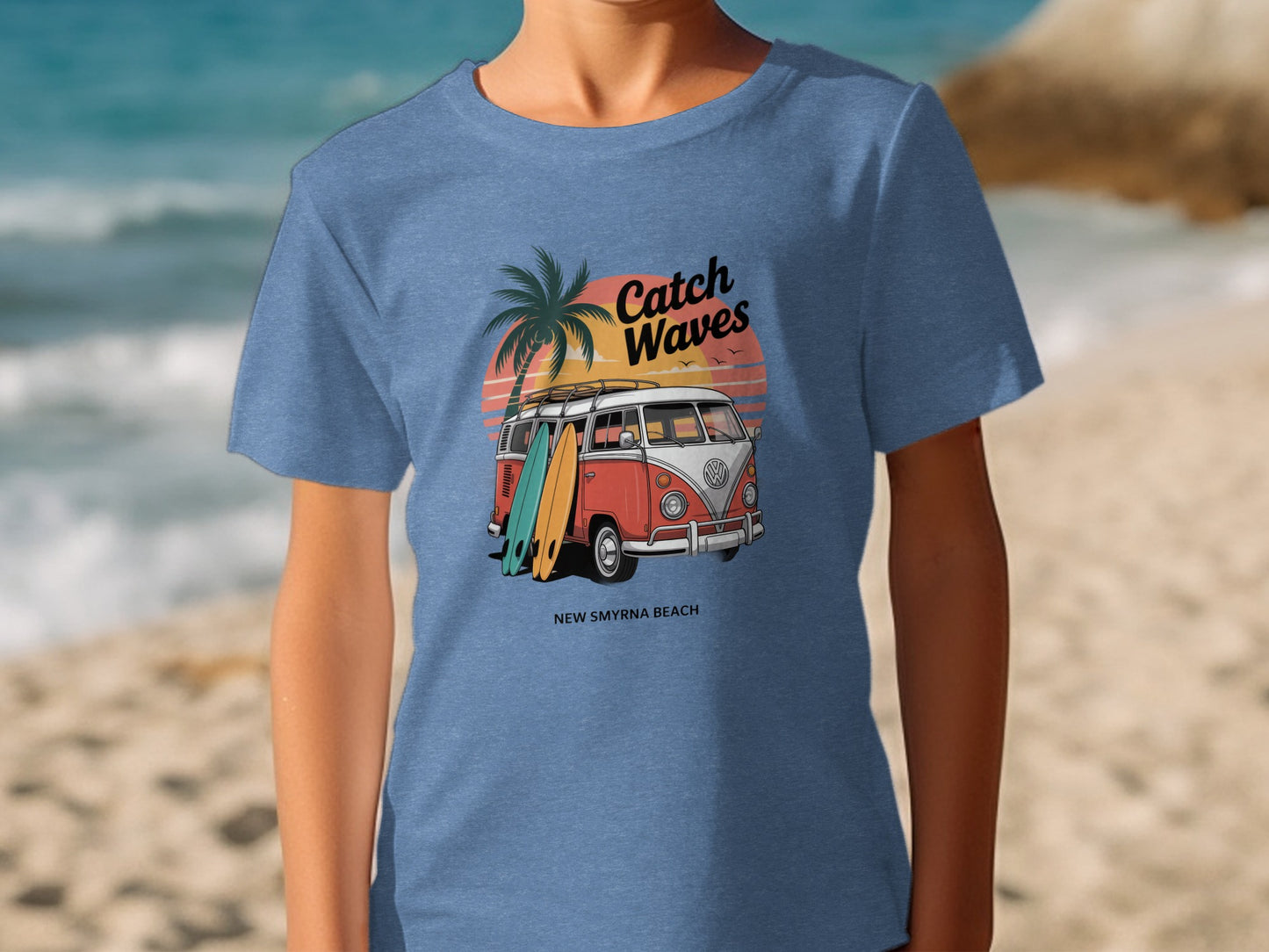 Catch Waves New Smyrna Beach Graphic T-Shirt product