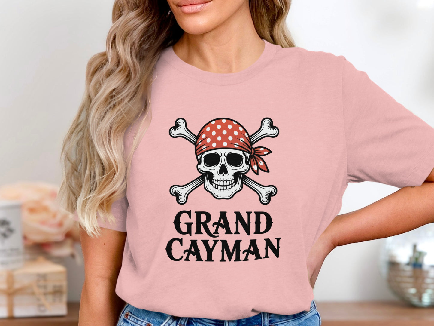 Grand Cayman Pirate Skull Graphic T Shirt product