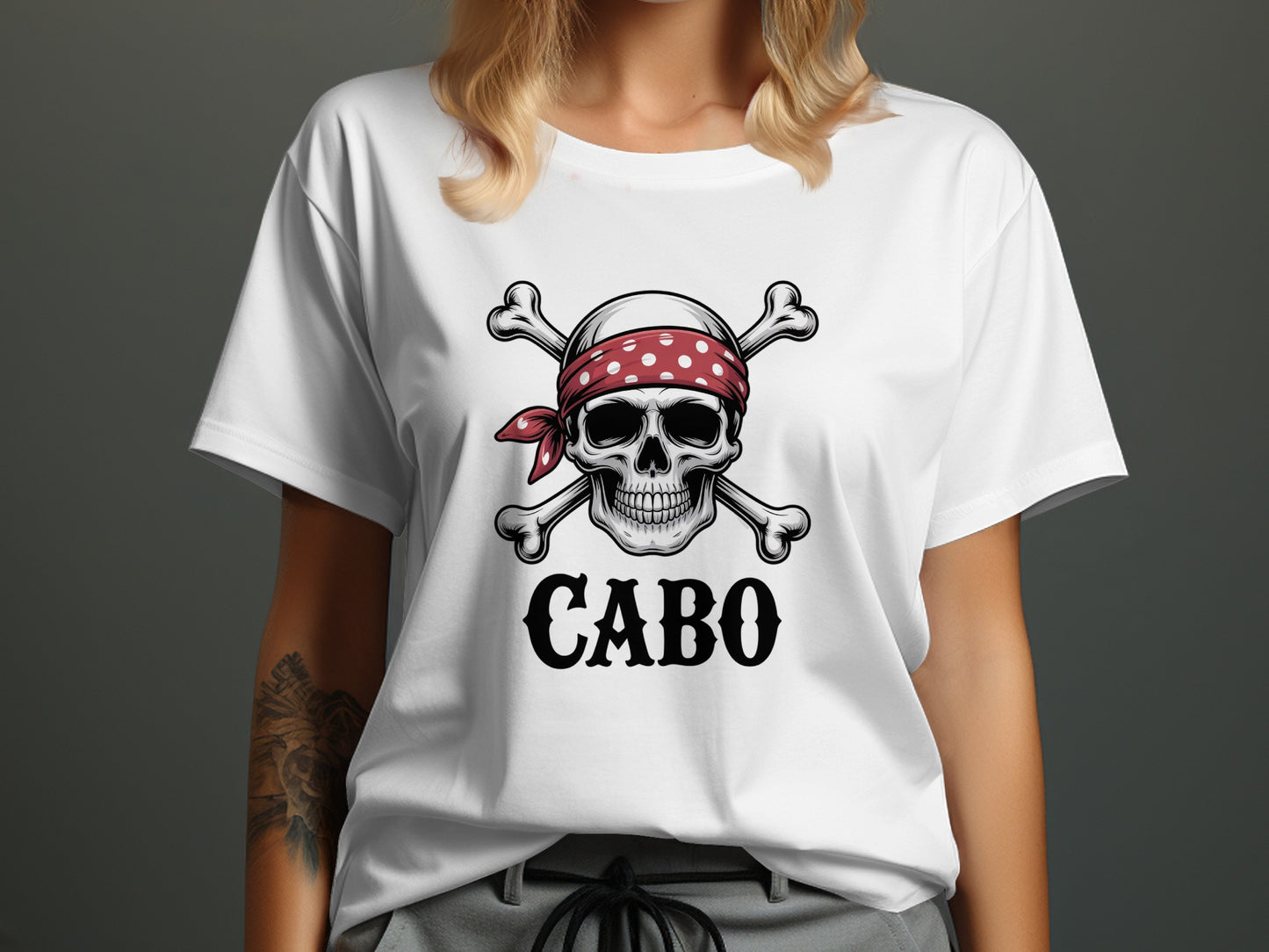 Cabo Skull and Crossbones Graphic Tee product