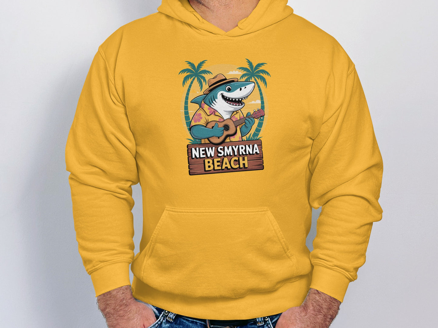New Smyrna Beach Hoodie Cool Shark Design Sweatshirt product