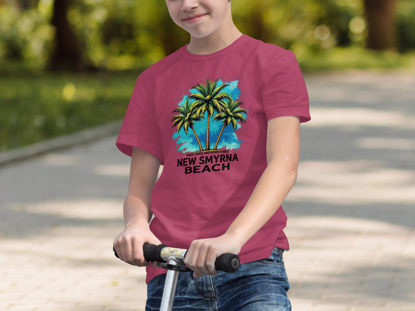 New Smyrna Beach Tropical Palm Trees T-shirt product type