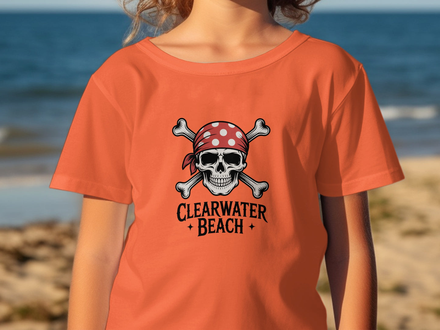 Clearwater Beach Pirate Skull Youth T-Shirt product