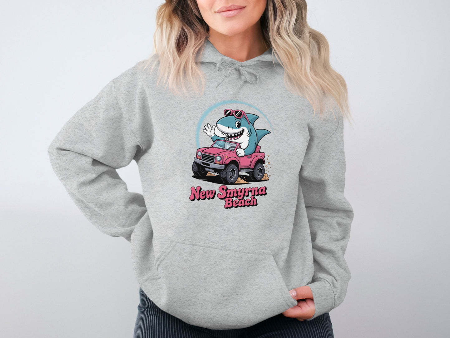 New Smyrna Beach Shark Graphic Hoodie product type