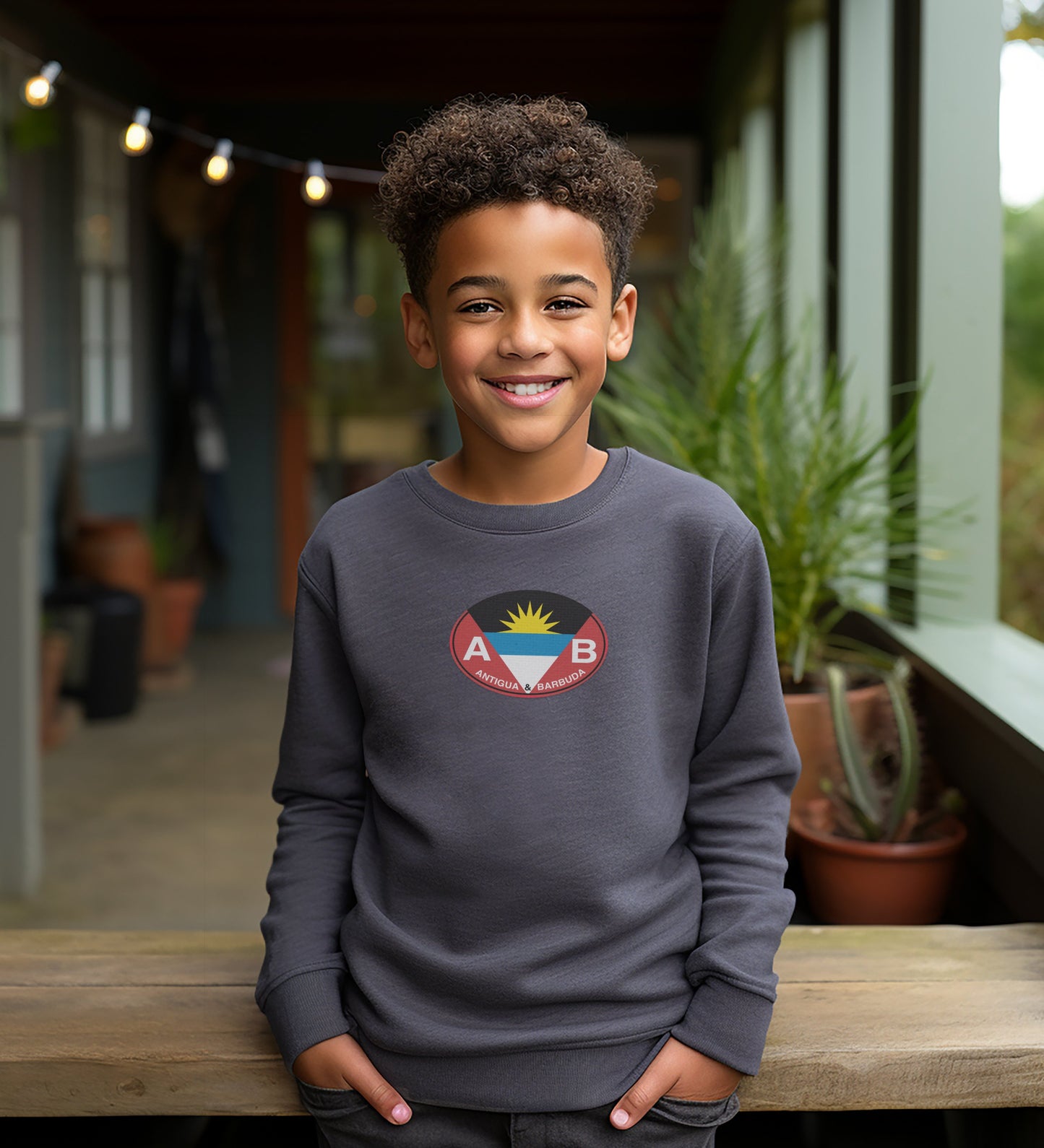 Antigua and Barbuda A B Flag Design Sweatshirt product type