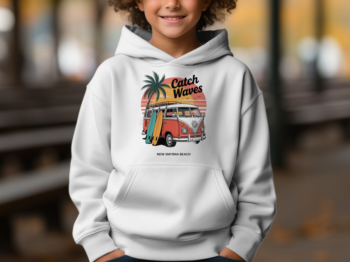 Catch Waves Surf Van Hoodie product