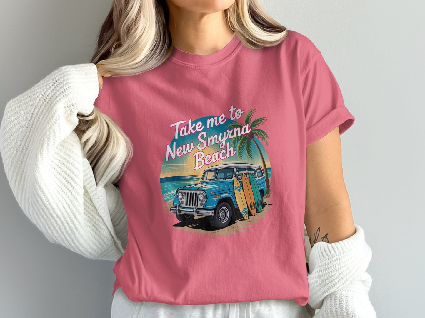 Take me to New Smyrna Beach graphic t-shirt product type