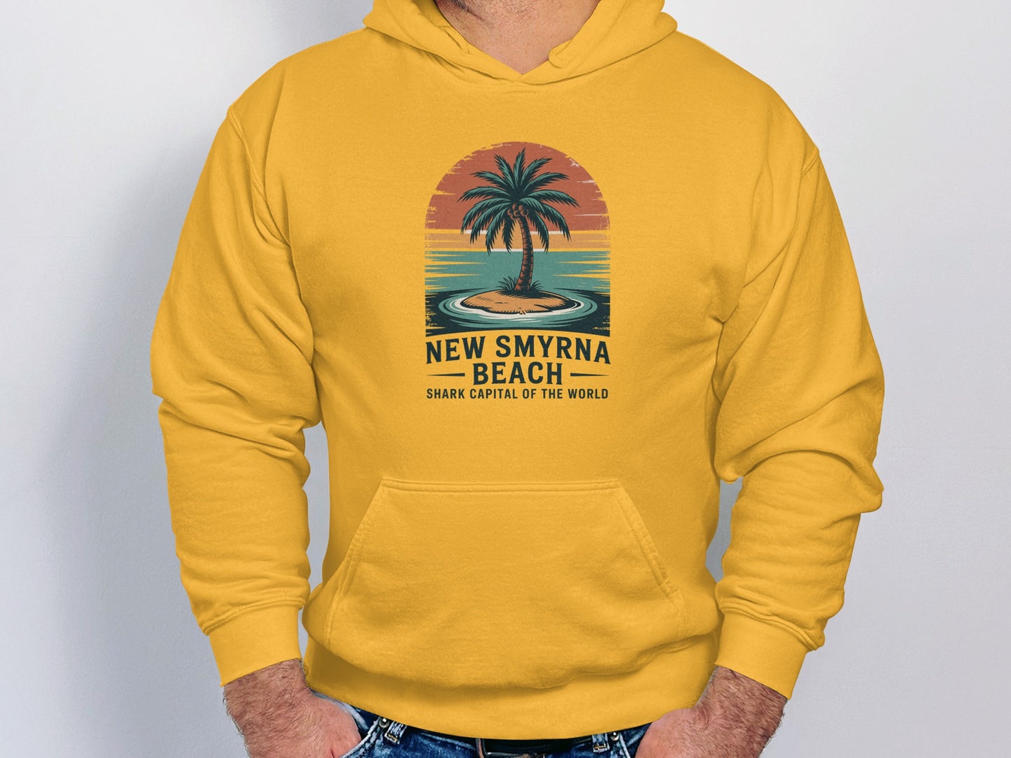 New Smyrna Beach Shark Capital Cool Hoodie product type