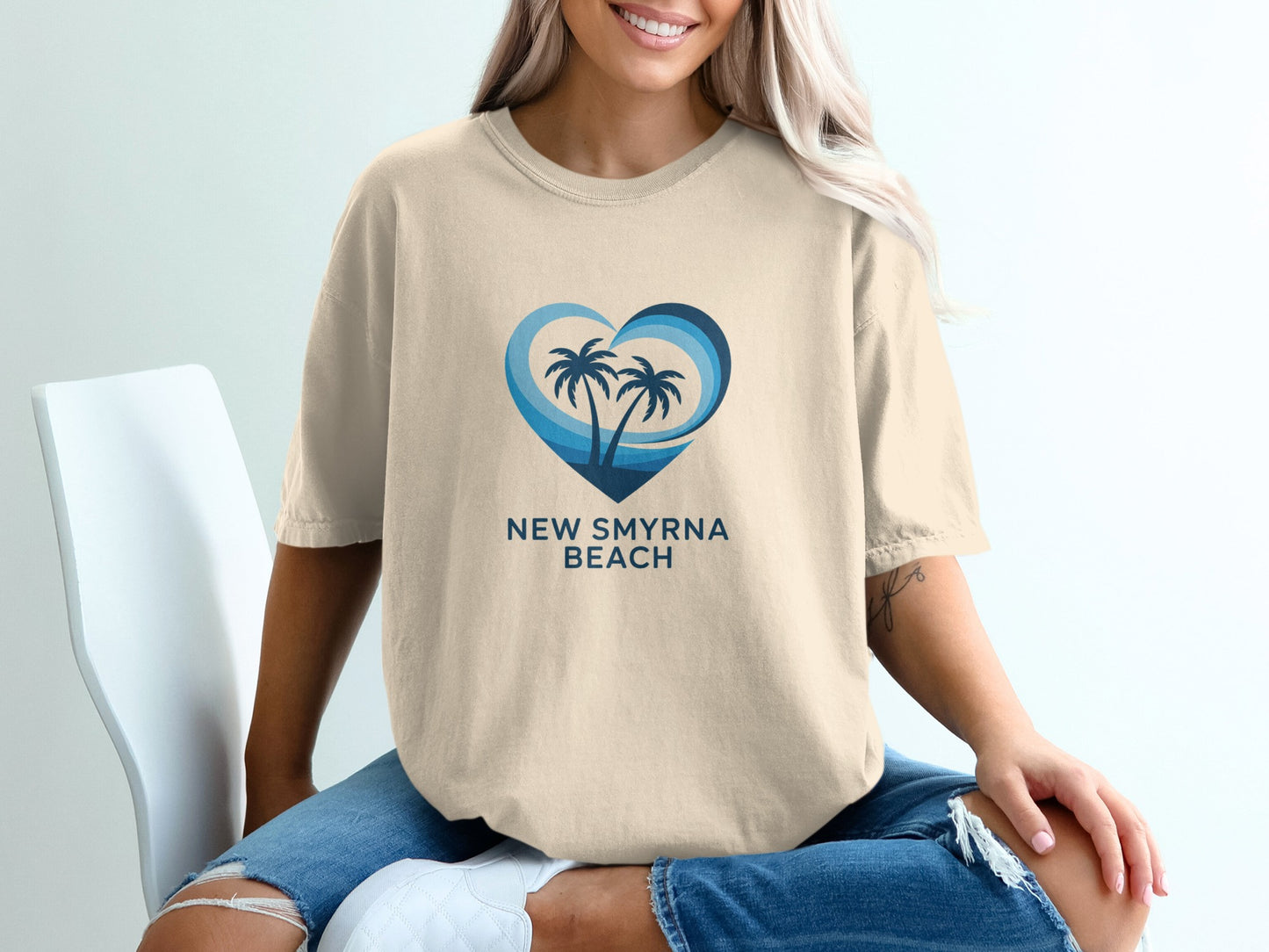 New Smyrna Beach Heart Design Graphic T-shirt product