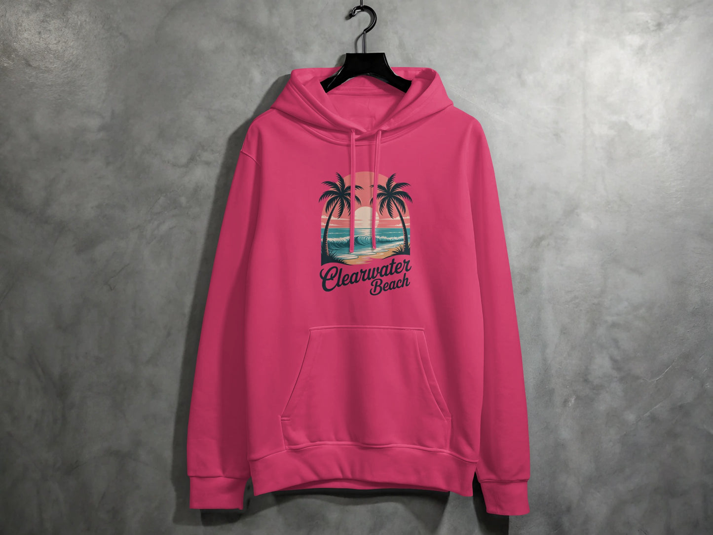 Clearwater Beach Pink Pullover Hoodie product type