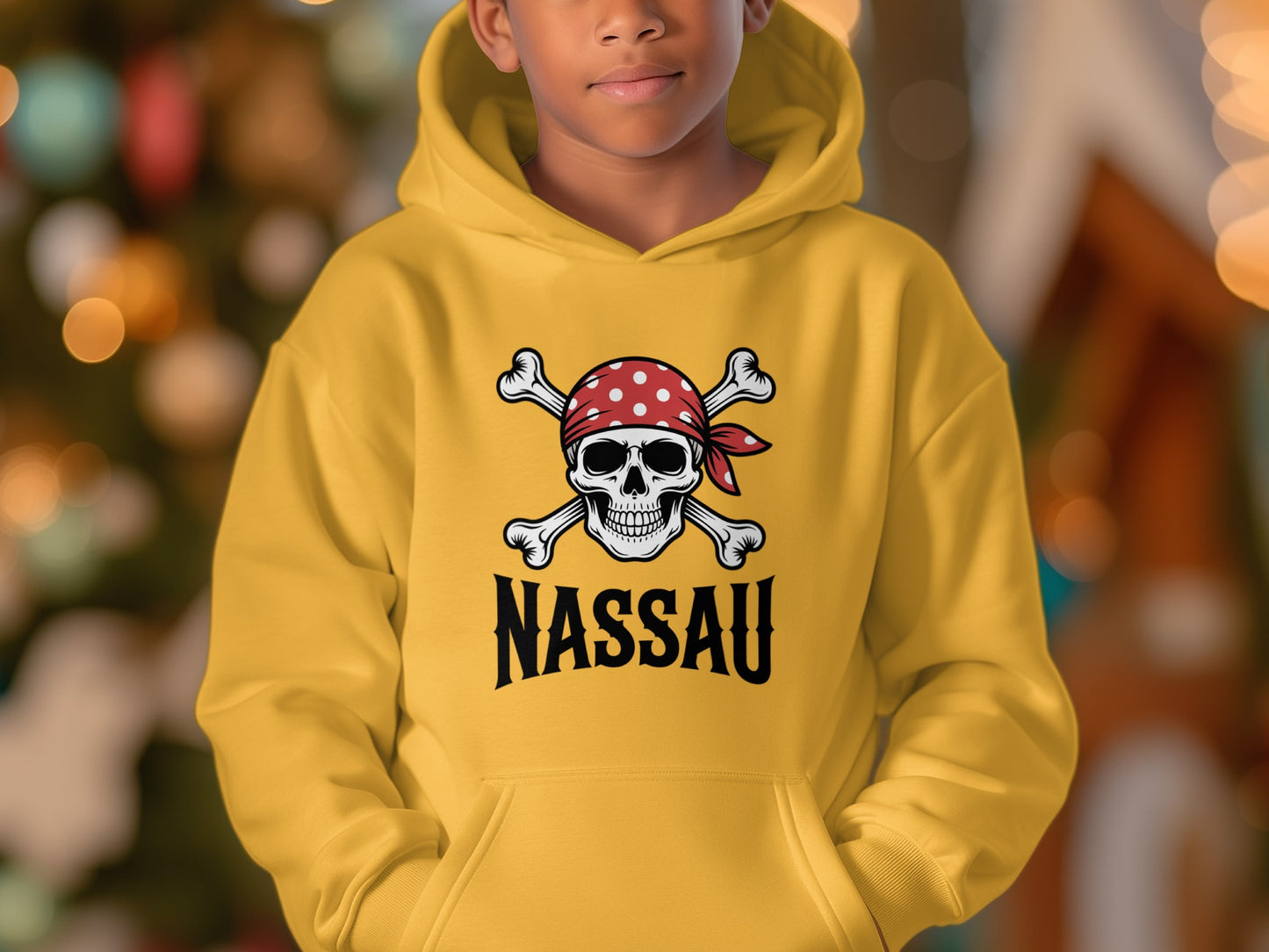 Nassau Pirate Skull Yellow Hoodie Product