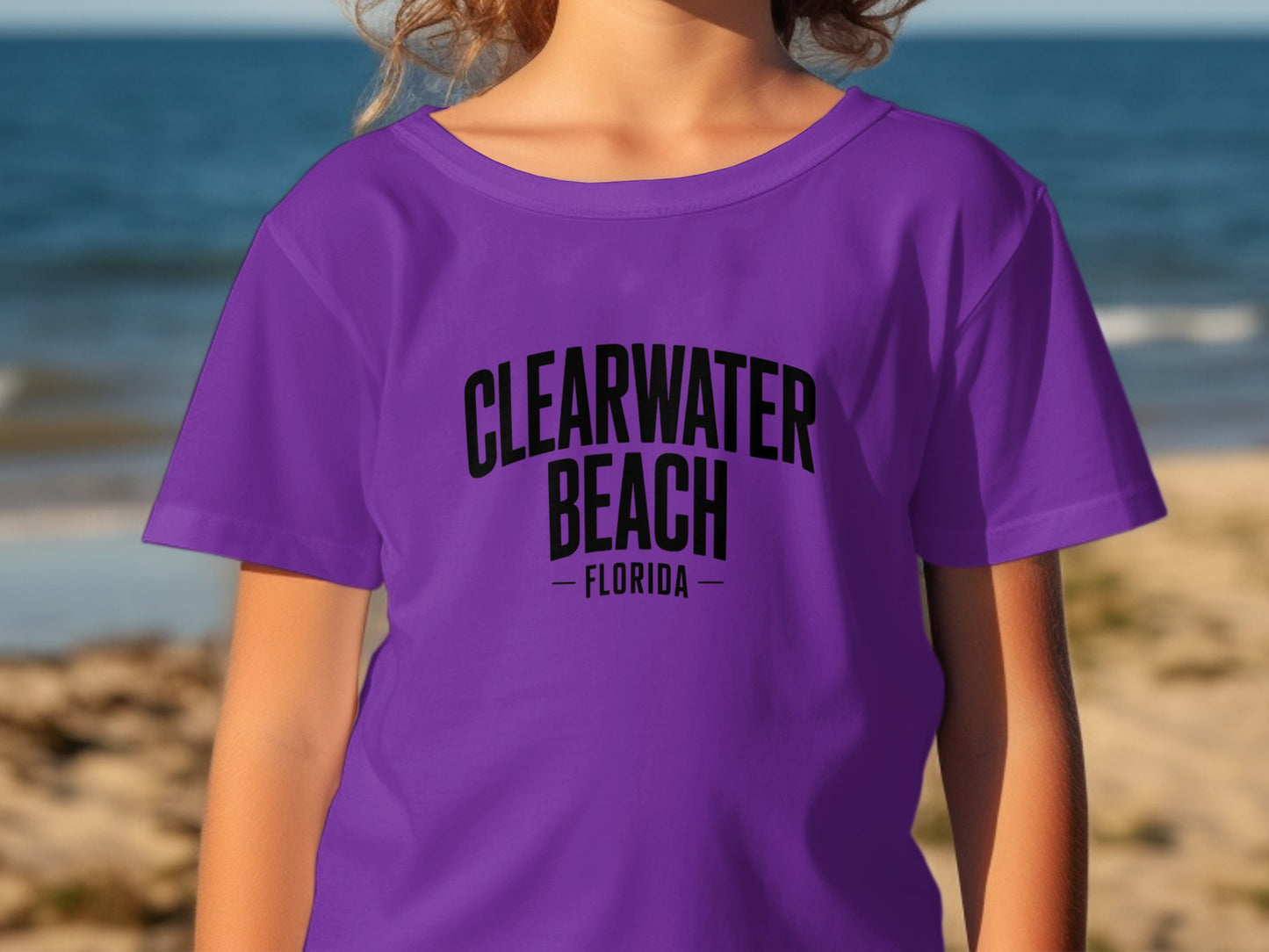 Clearwater Beach Florida Purple Graphic T-Shirt product