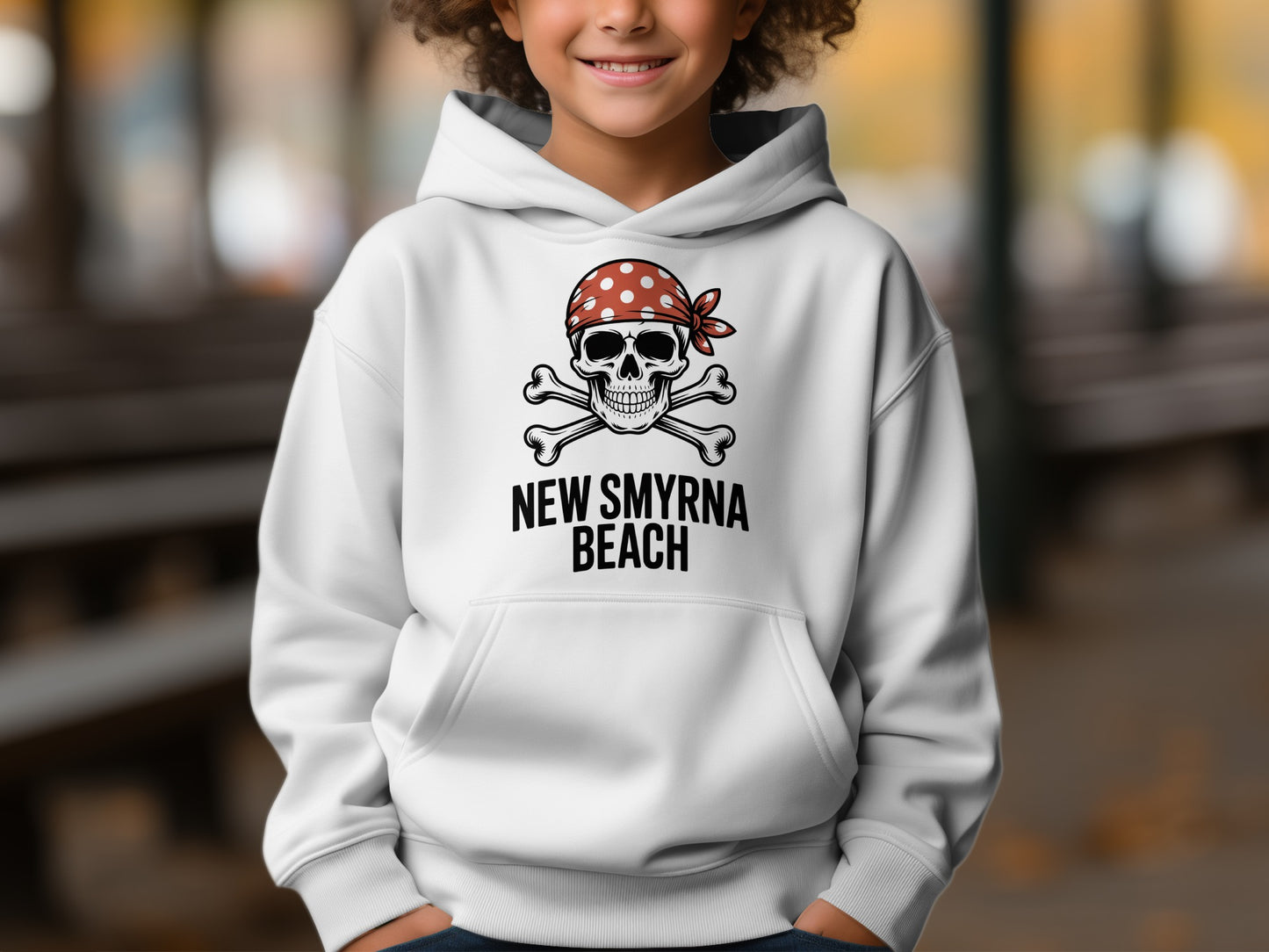 New Smyrna Beach Pirate Skull Hoodie product