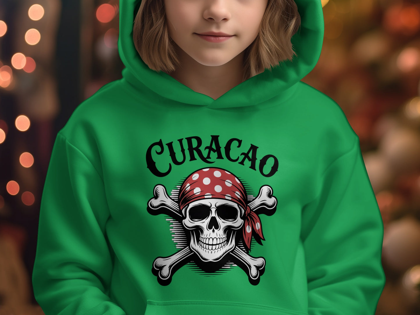 Curacao Themed Green Hoodie Youth Casual Product