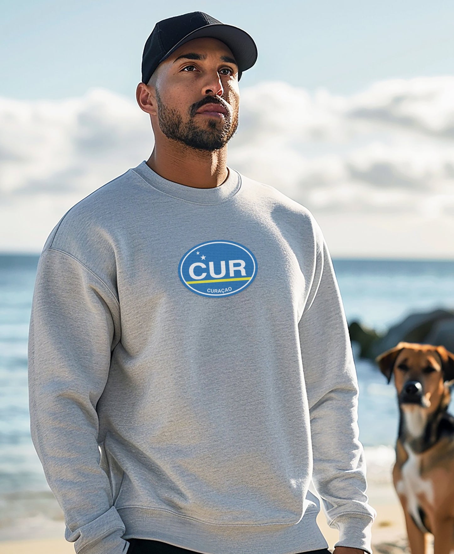 CUR Blue and White Beachwear Sweatshirt product