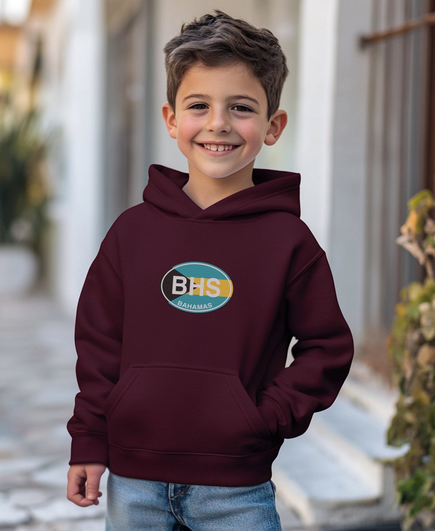 Kids Maroon BHS Bahamas Logo Hoodie product