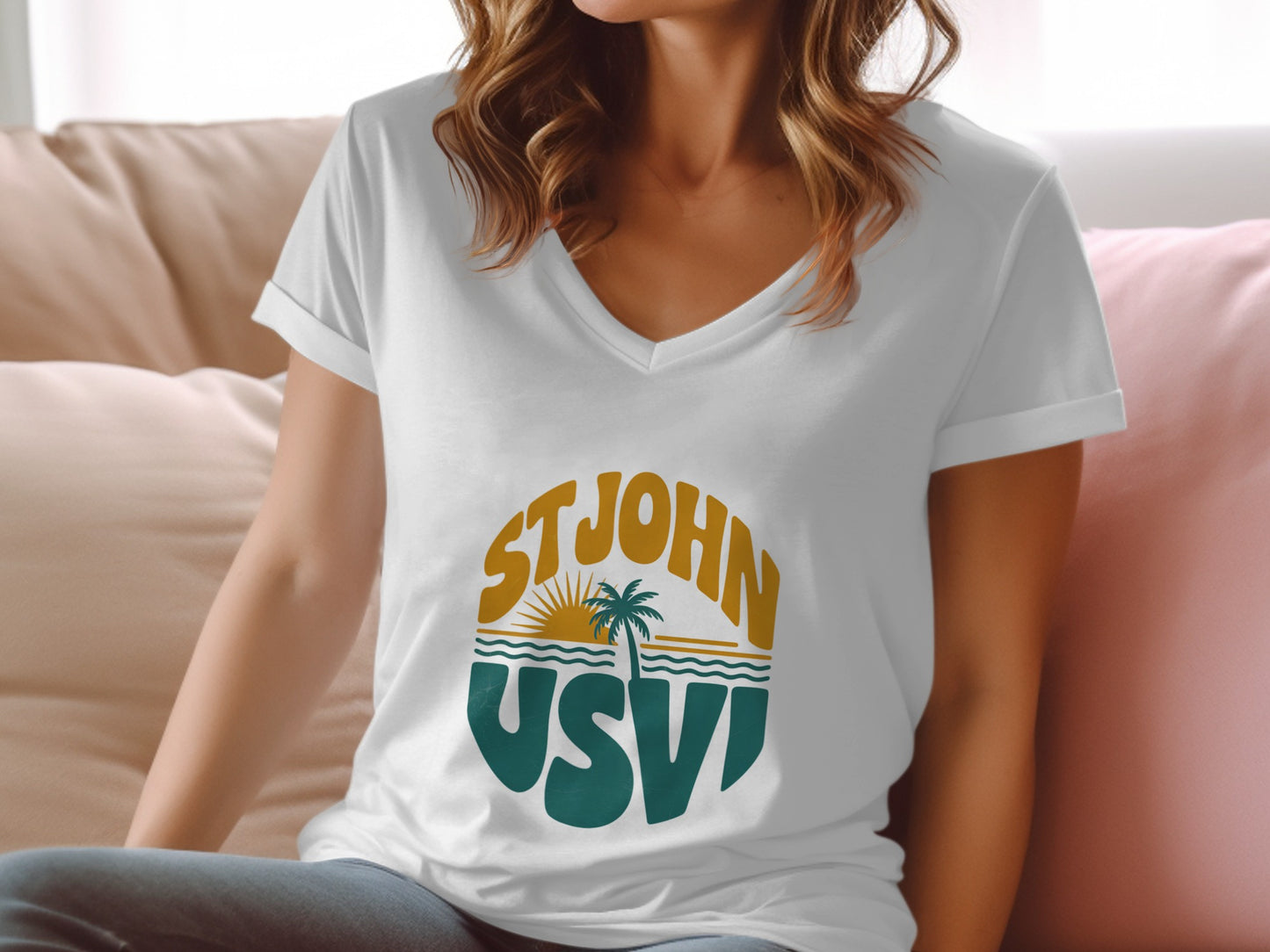 St John USVI Graphic Print Casual Wear Tee product type