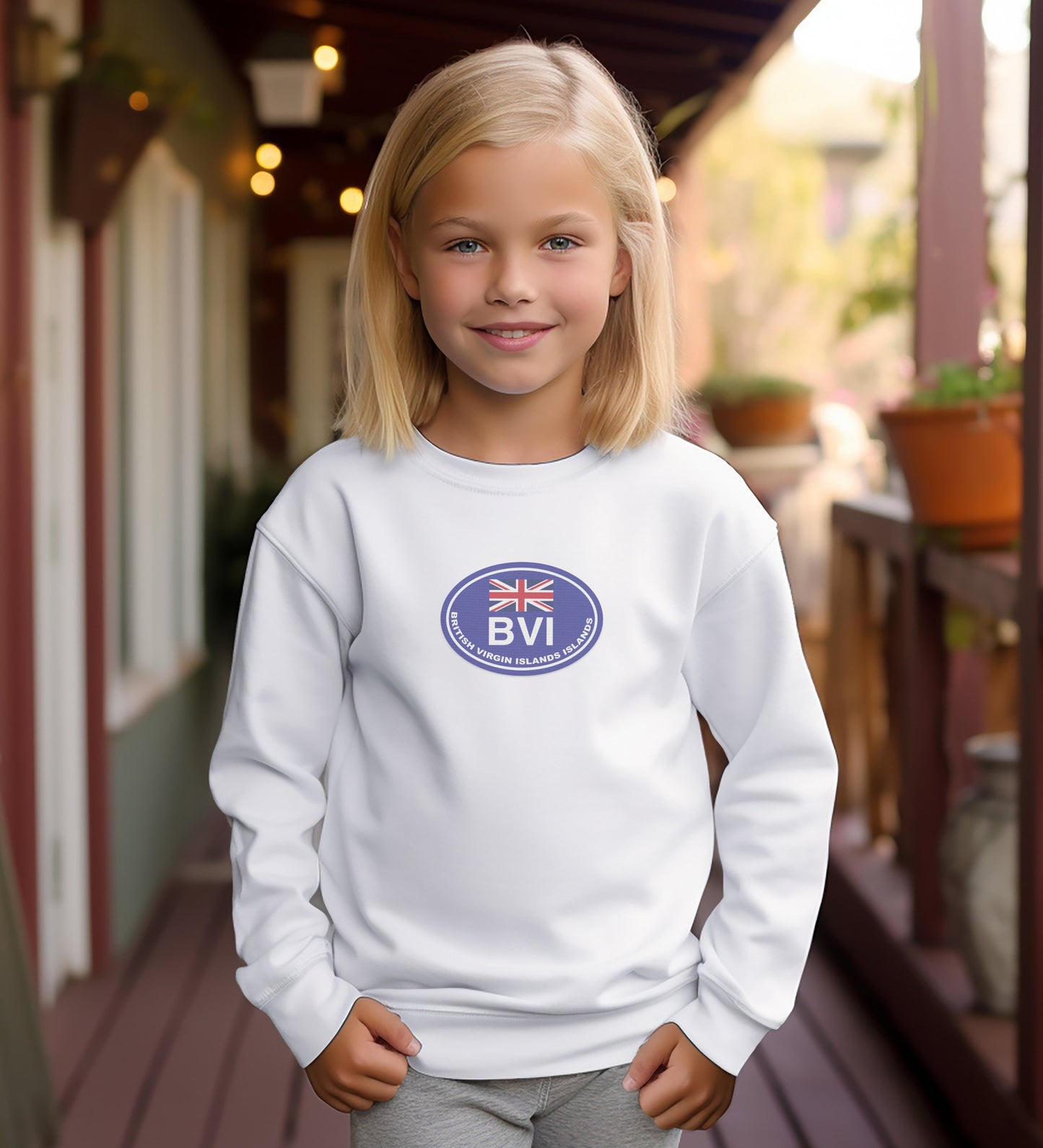 British Virgin Islands BVI Emblem on Kid's Sweatshirt product
