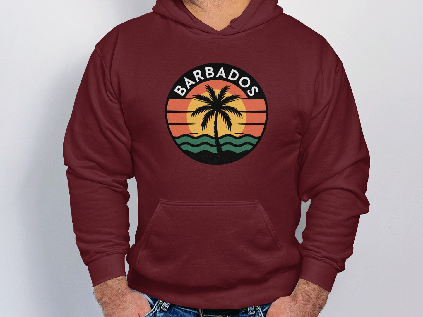 Barbados Palm Sunset Design Hoodie product