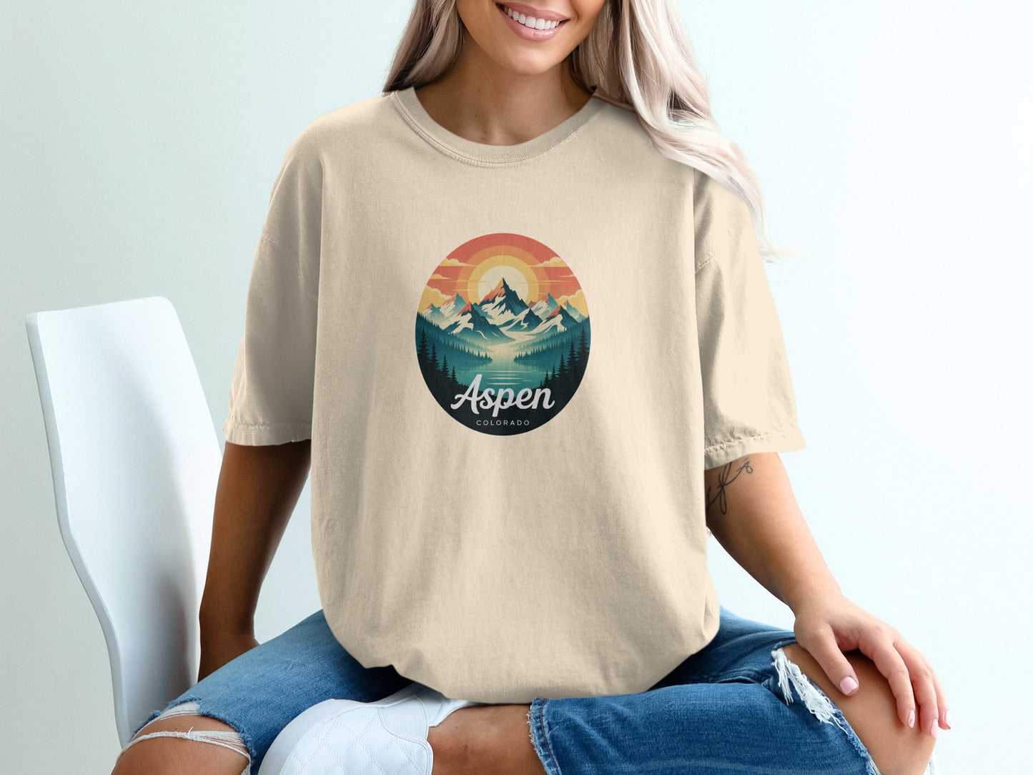 Aspen Colorado mountains graphic T-shirt product