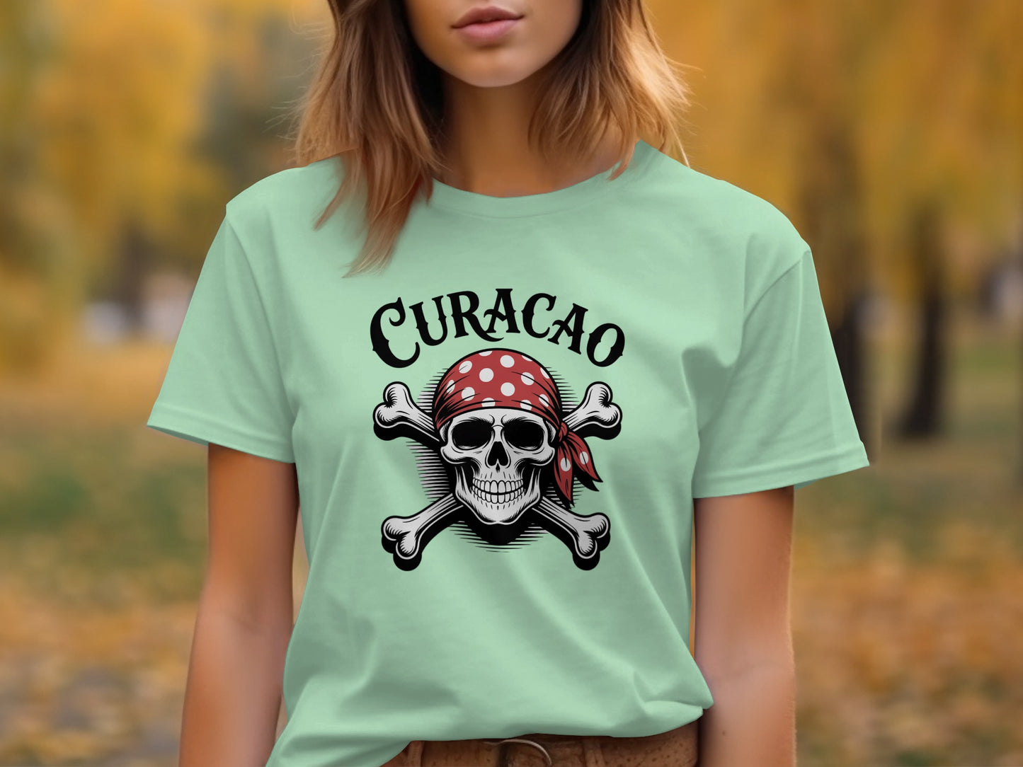 Curacao Skull and Crossbones Graphic T-shirt product