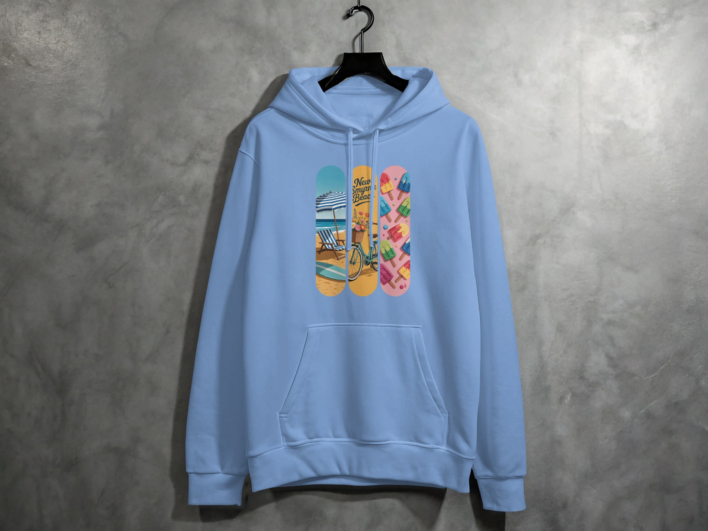 Men's Blue Scenic Graphic Print Hoodie product