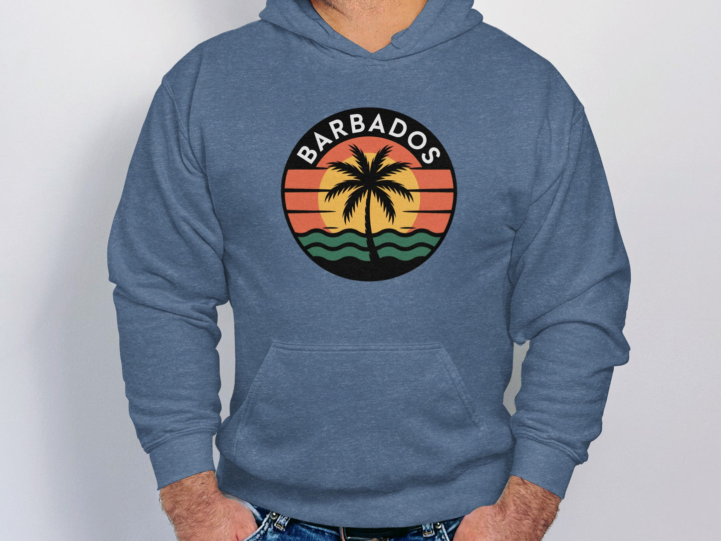 Barbados Sunset Palm Tree Graphic Hoodie product