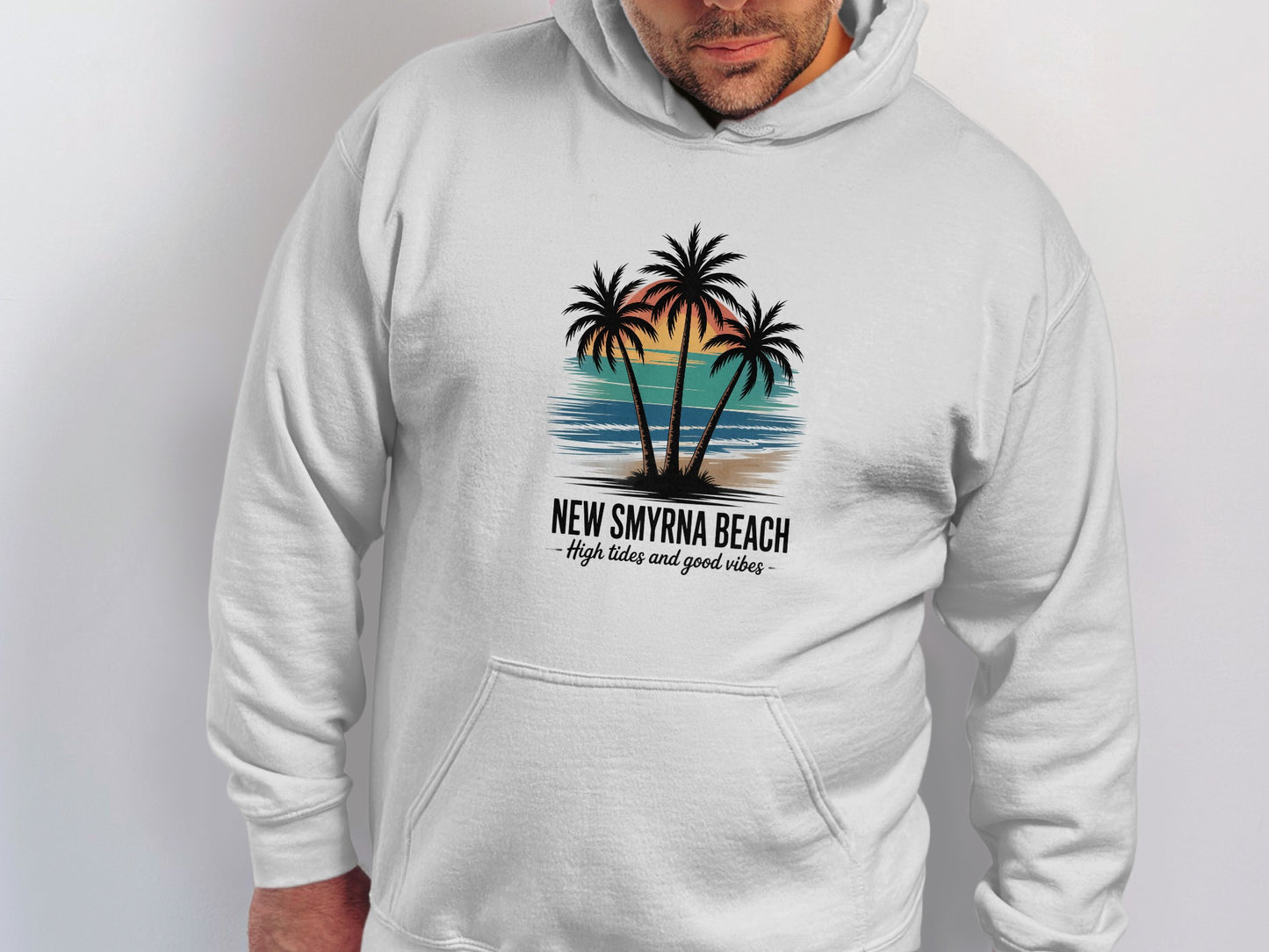 New Smyrna Beach High Tide and Good Vibes Hoodie product