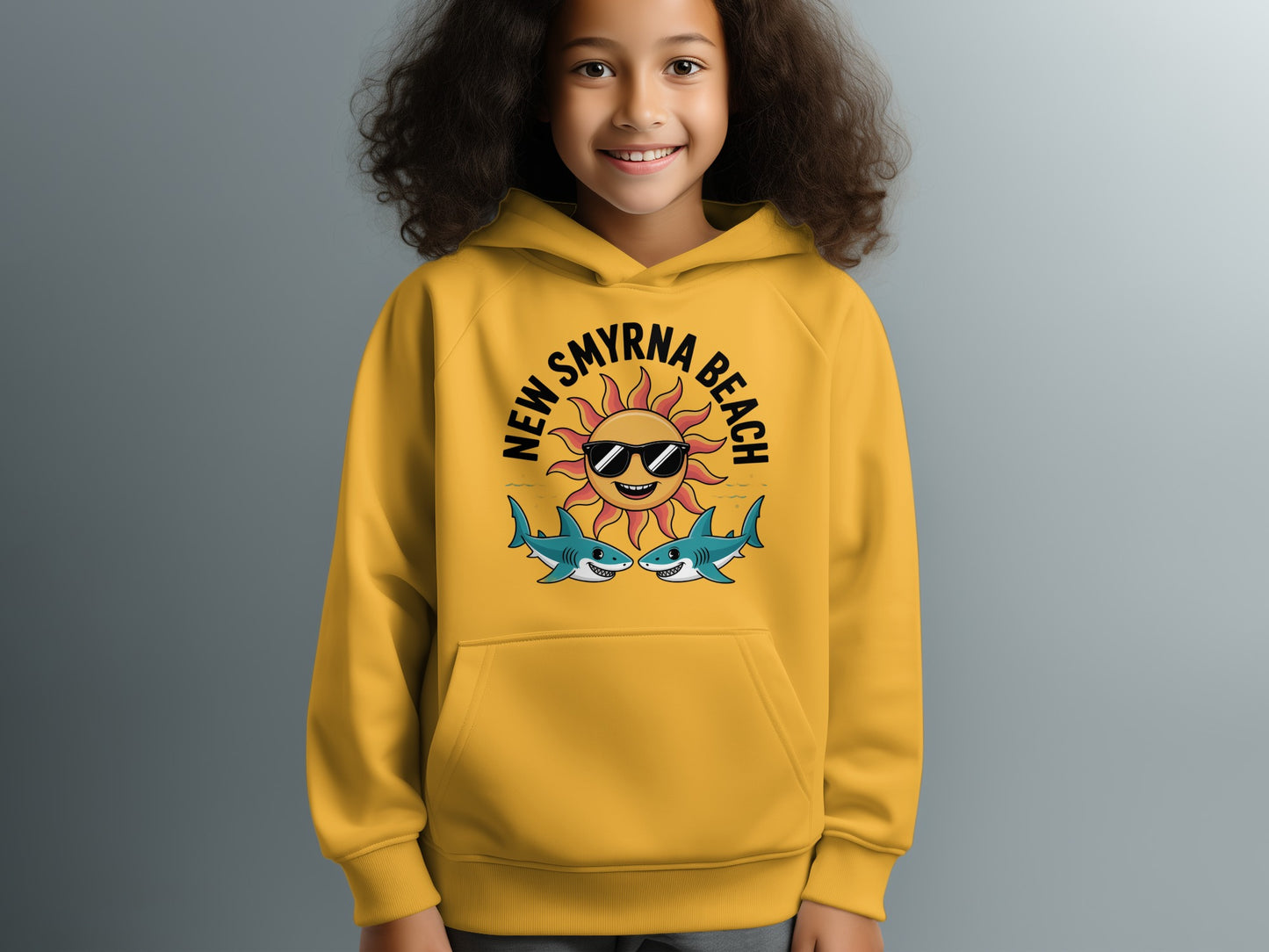 New Smyrna Beach Sun Smile Sharks Hoodie product