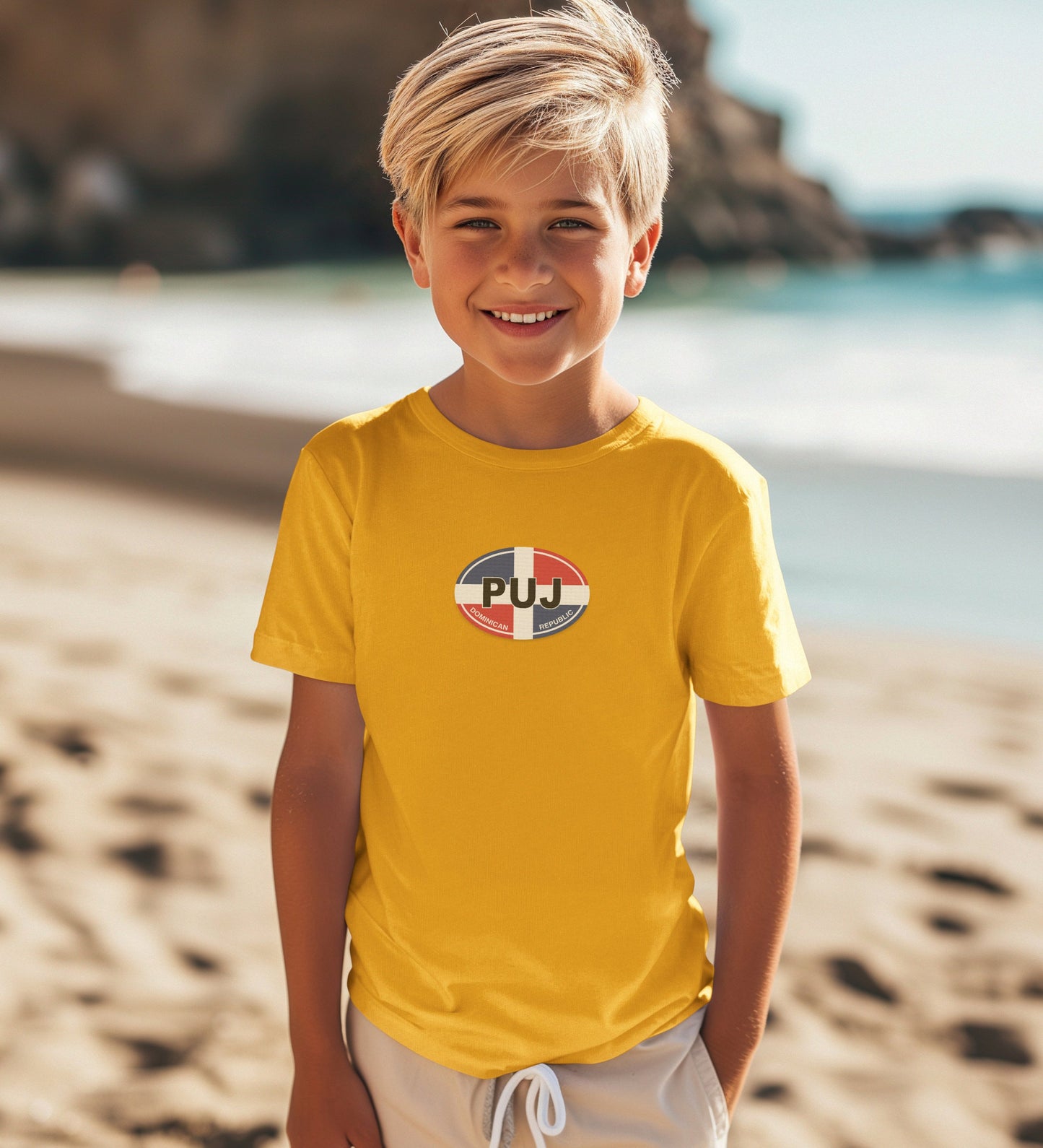 Bright Yellow Graphic Tee for Kids Fashion product