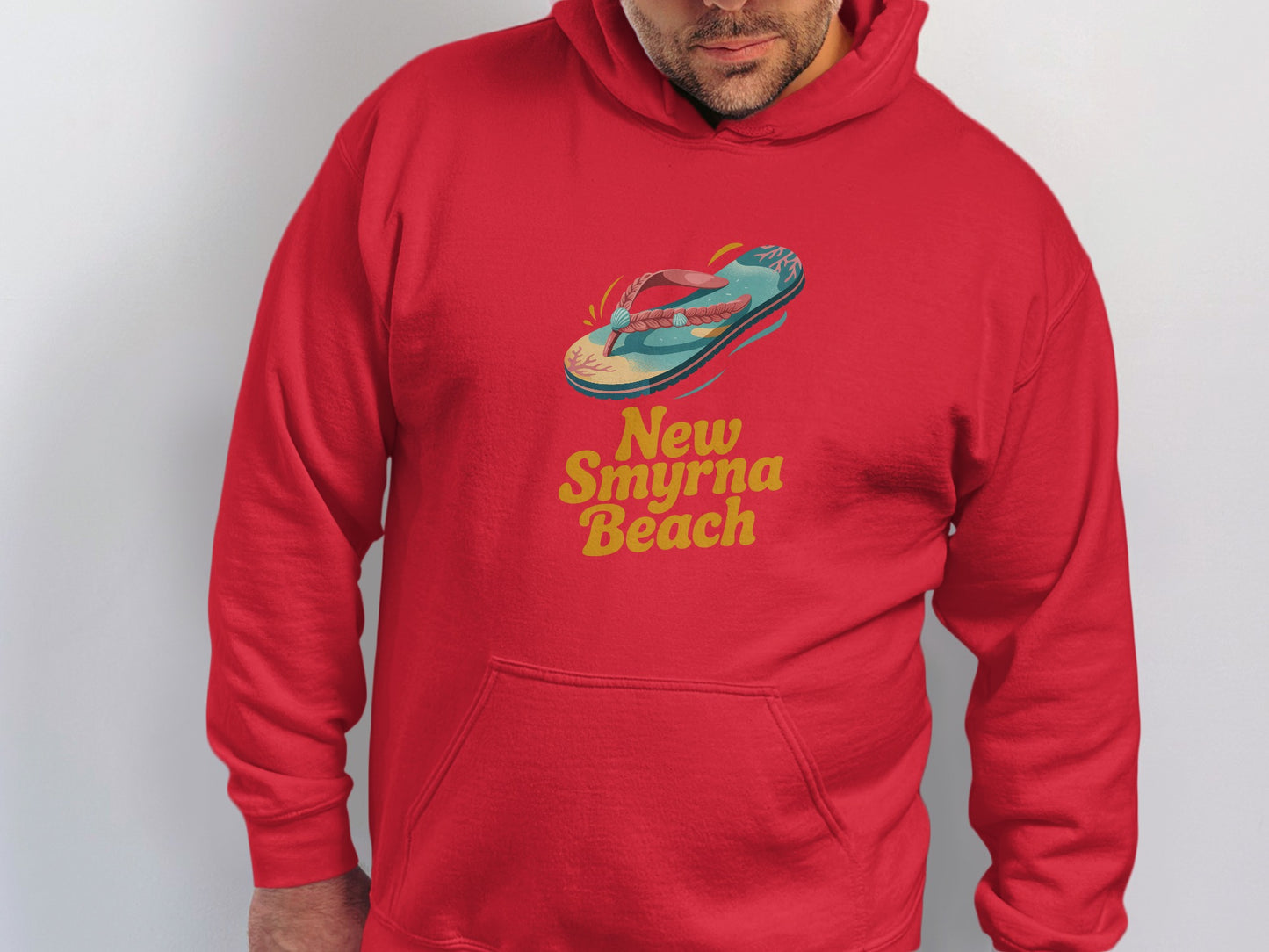 New Smyrna Beach Graphic Red Hoodie product